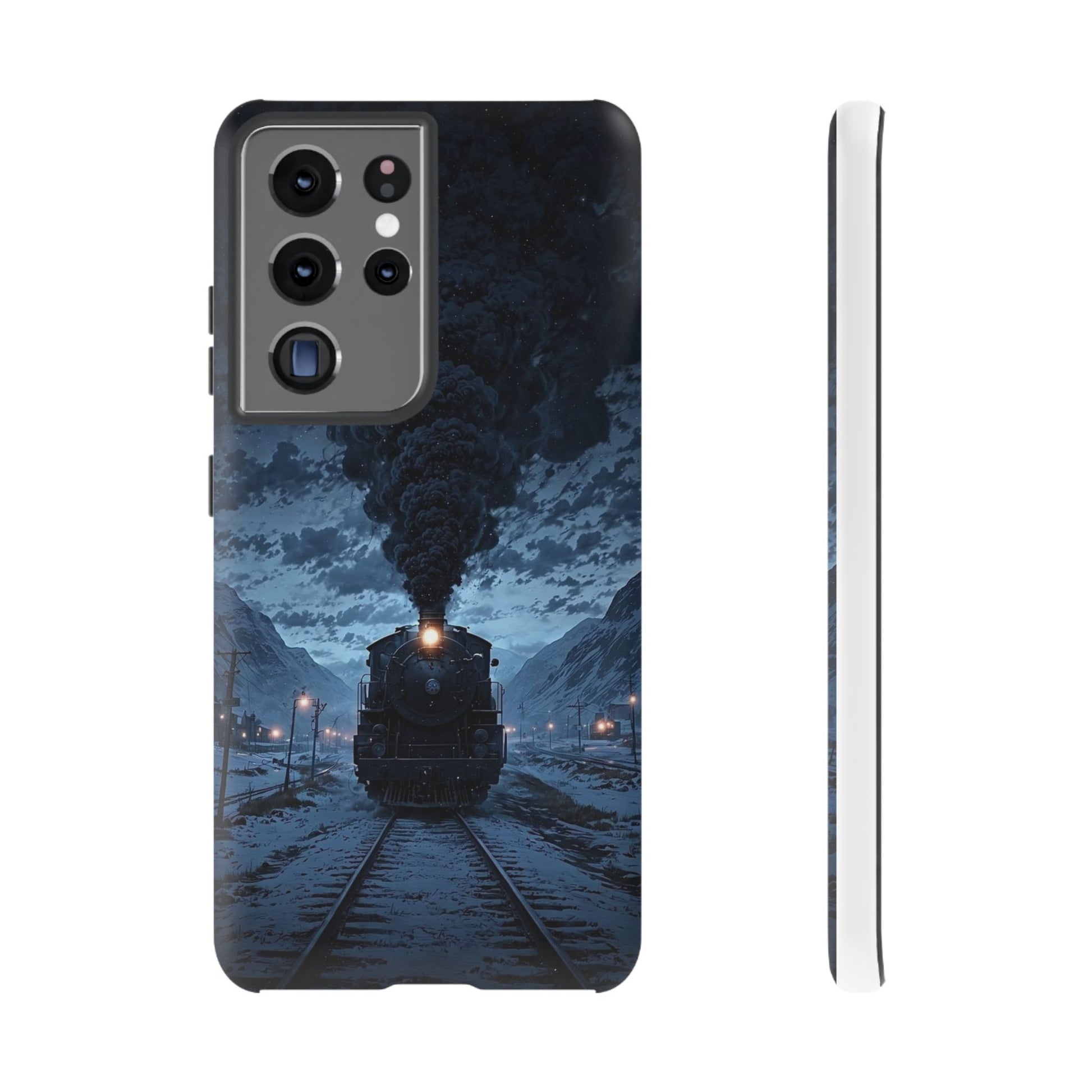 Steam Engine Train Themed Tough Cases for iPhones, Samsung, and Pixel