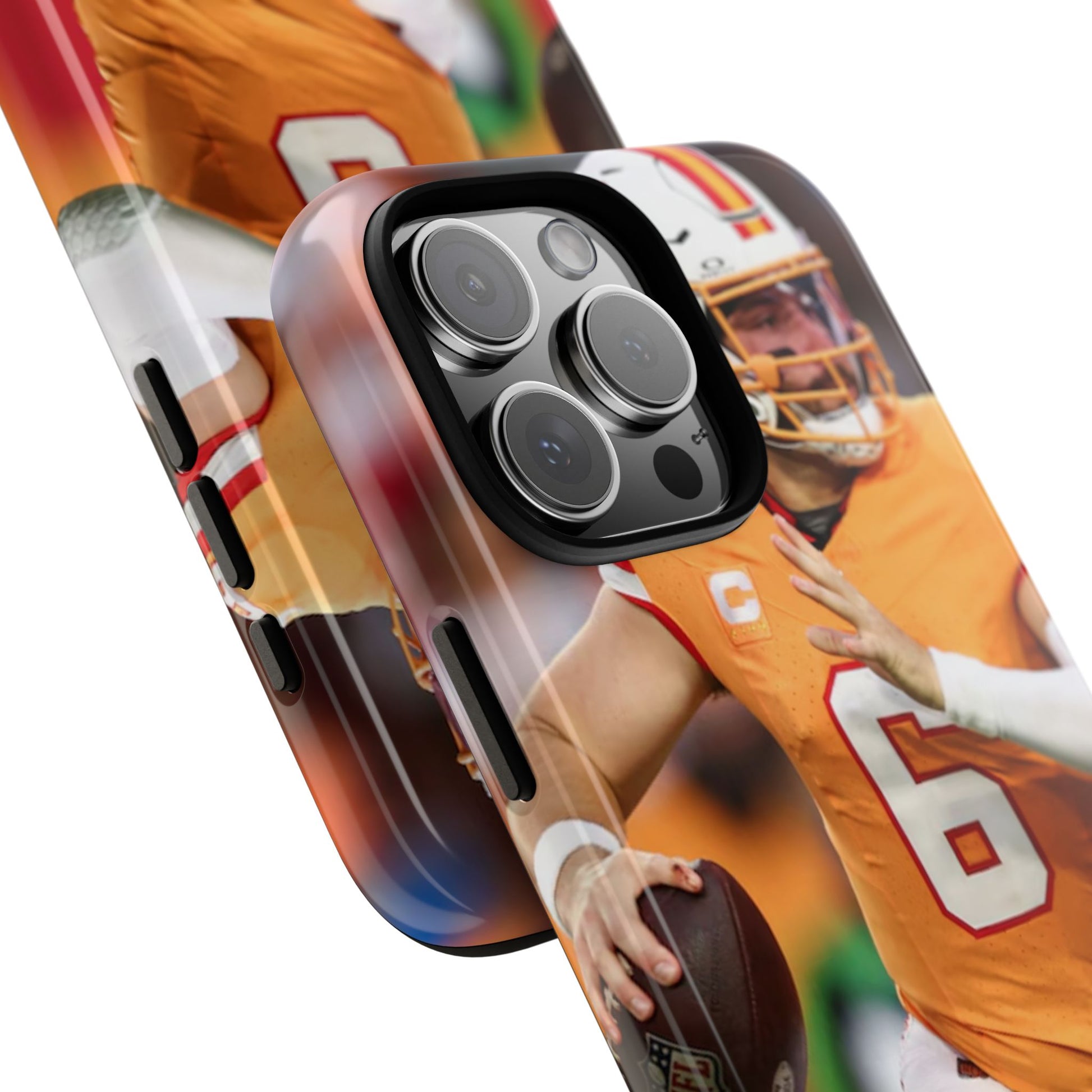 Tampa Bay Buccaneers Baker Mayfield Football Tough Cases for iPhones, Samsung, and Pixel