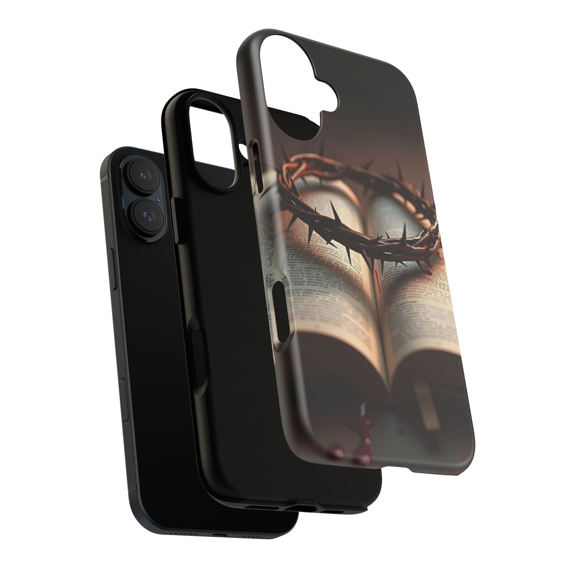 Crown of Thorns and Bible Christian Tough Cases for iPhones, Samsung, and Pixel