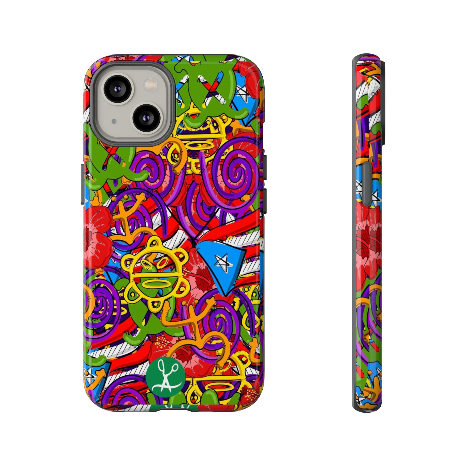 Puerto Rico Taino Tribal Art Tough Cases for iPhones, Samsung, and Pixel