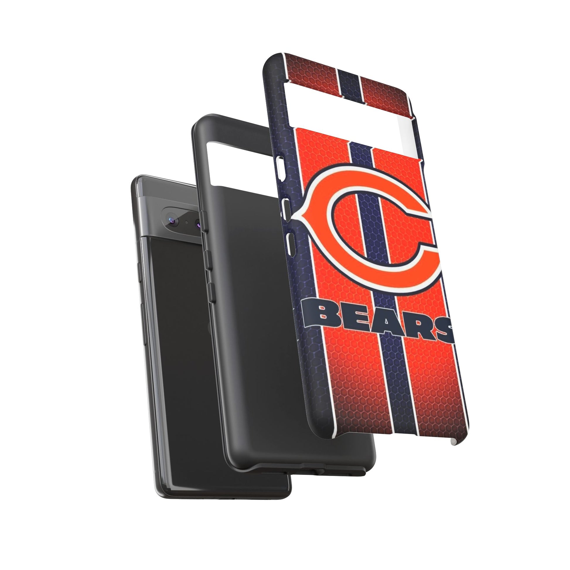Chicago Bears Stripes Football Phone Case, Tough Cases for iPhones, Samsung, and Pixel