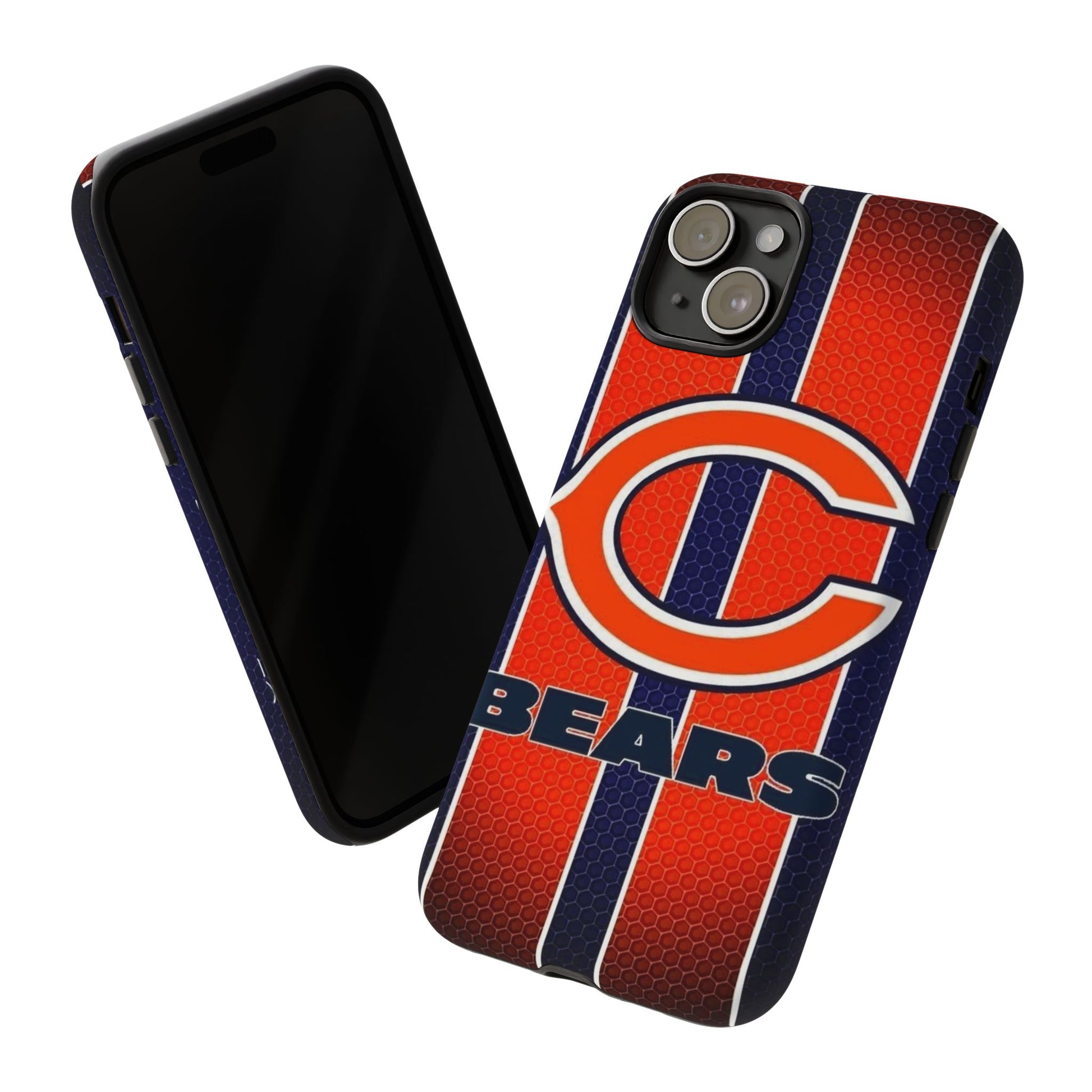 Chicago Bears Stripes Football Phone Case, Tough Cases for iPhones, Samsung, and Pixel