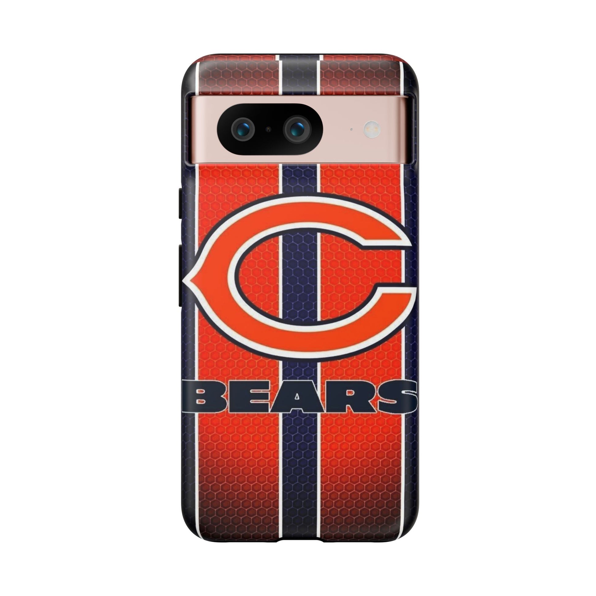 Chicago Bears Stripes Football Phone Case, Tough Cases for iPhones, Samsung, and Pixel