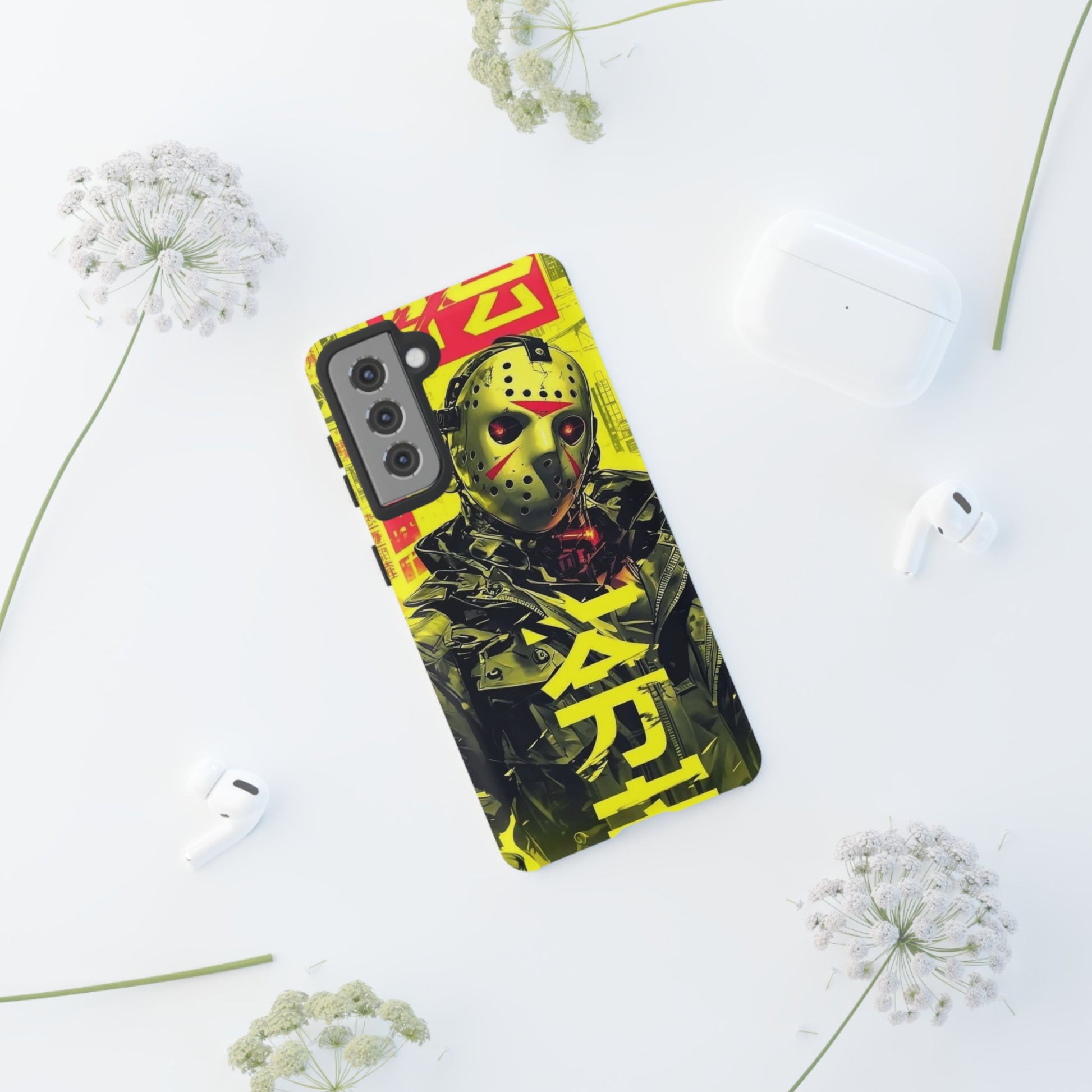 Cyberpunk X Jason Voorhees Tough Cases for iPhones, Samsung, and Pixel
