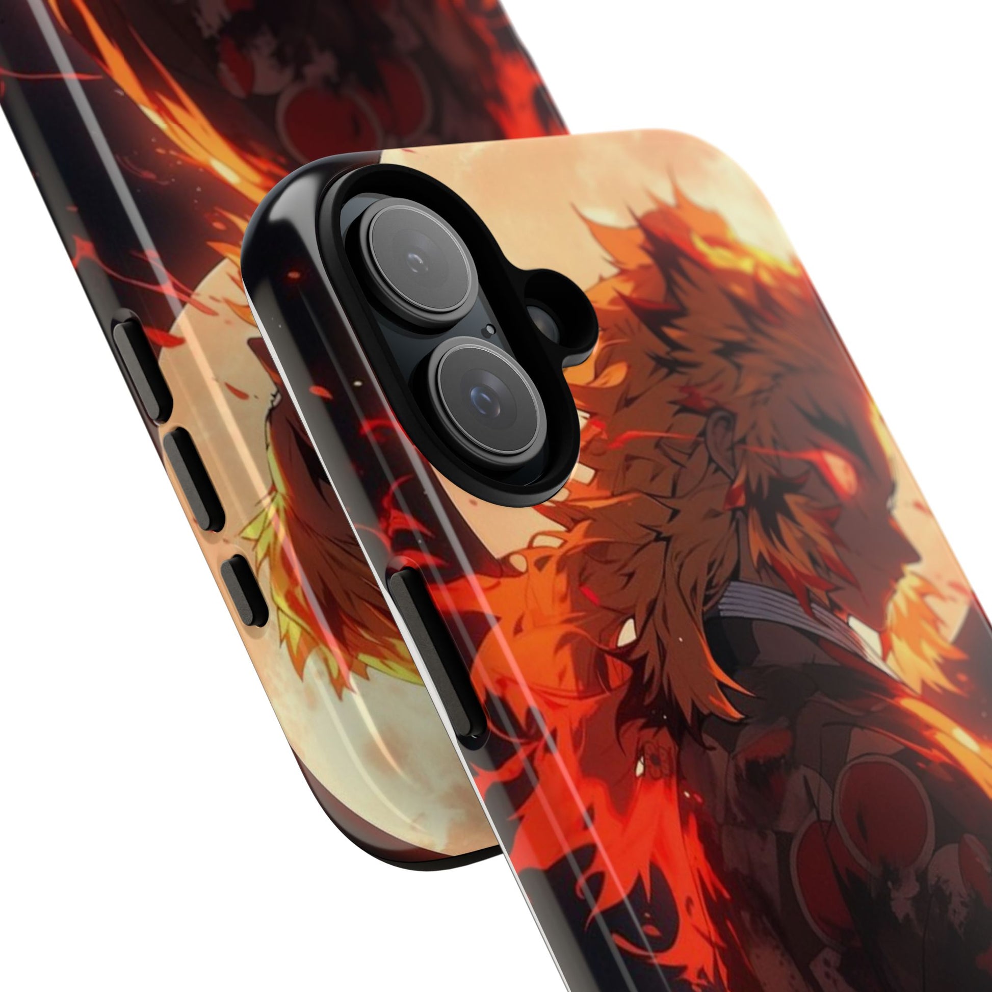 Demon Sl;ayer Rengoku Anime Phone Case, Tough Cases for iPhones, Samsung, and Pixel