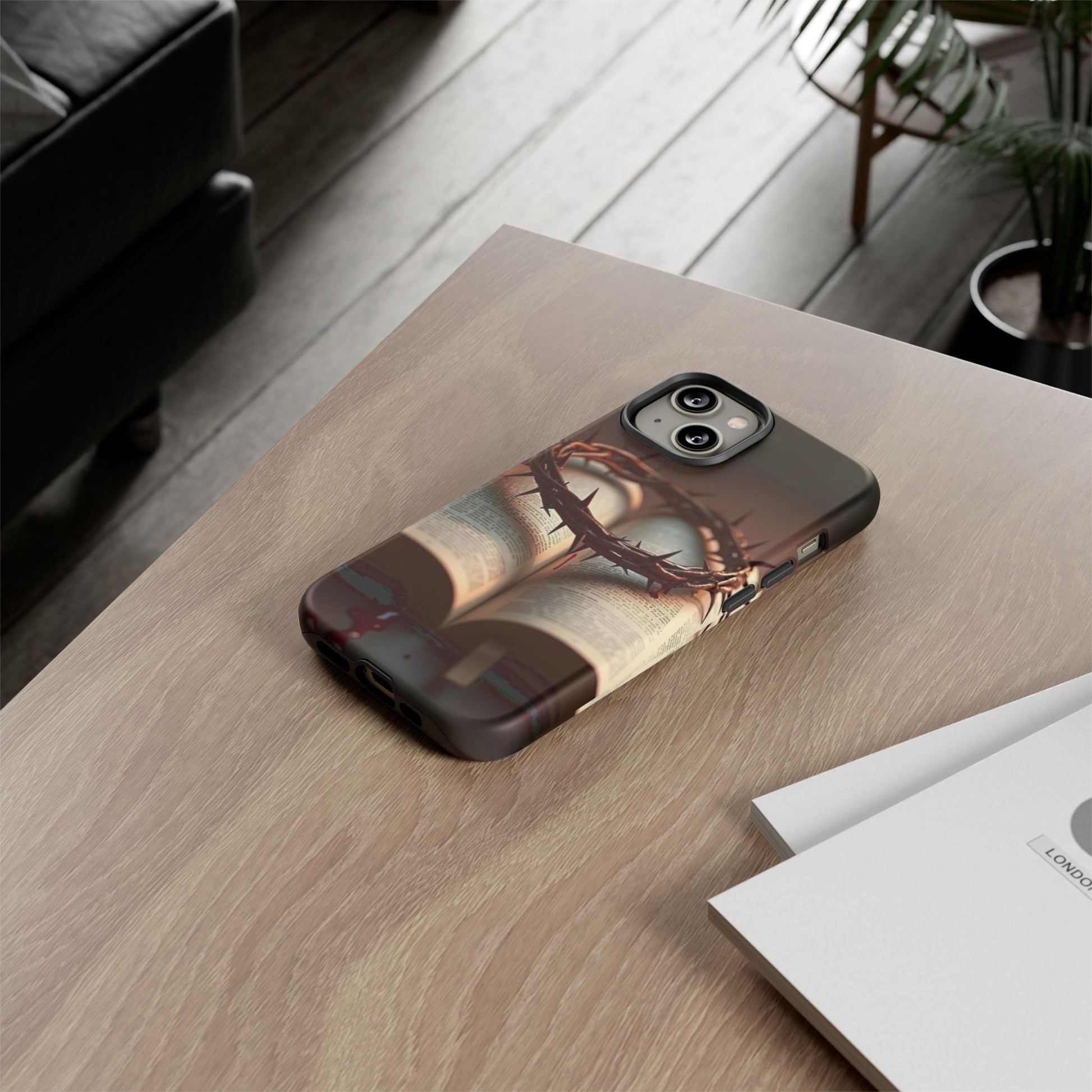 Crown of Thorns and Bible Christian Tough Cases for iPhones, Samsung, and Pixel