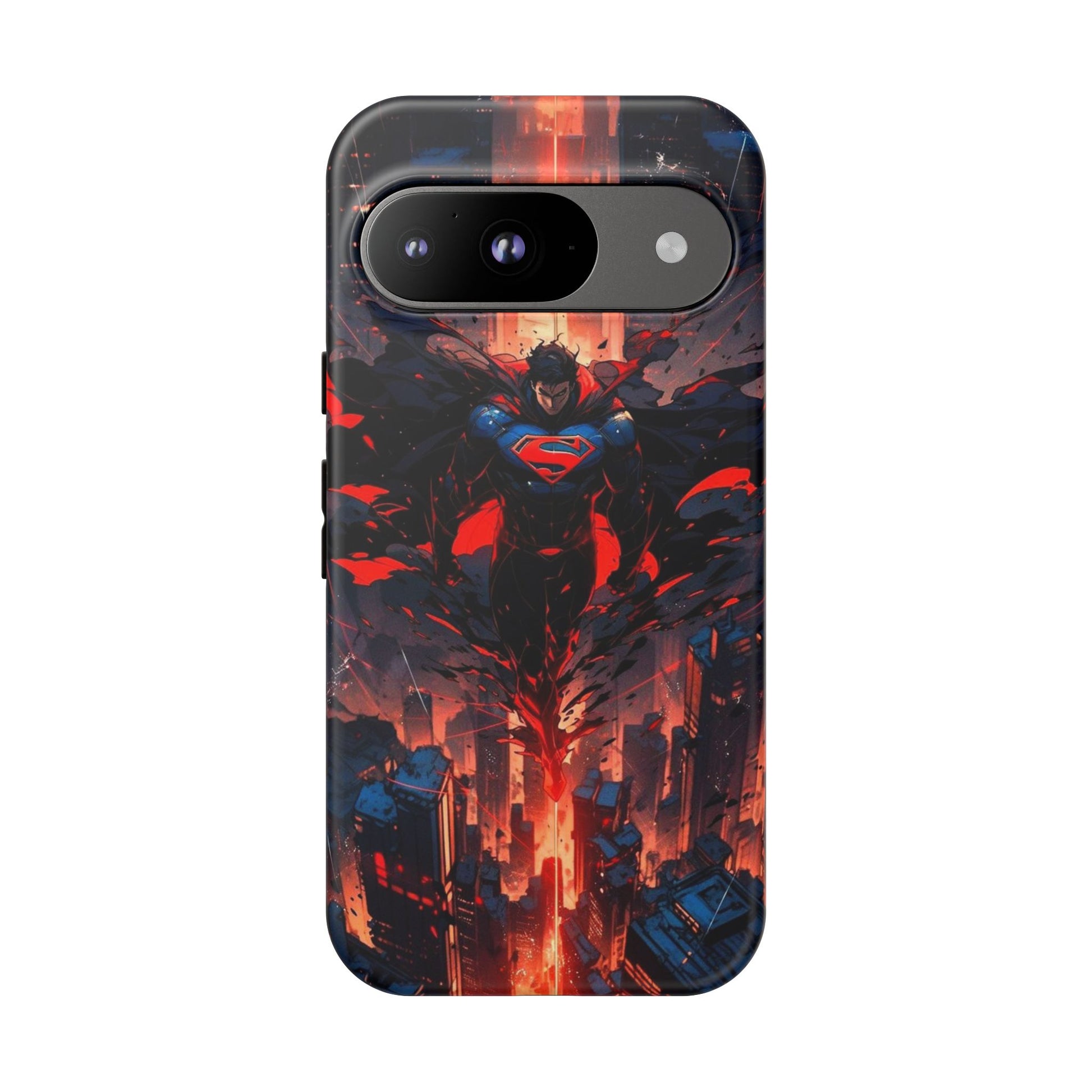 Anime Superman Tough Cases for iPhones, Samsung, and Pixel