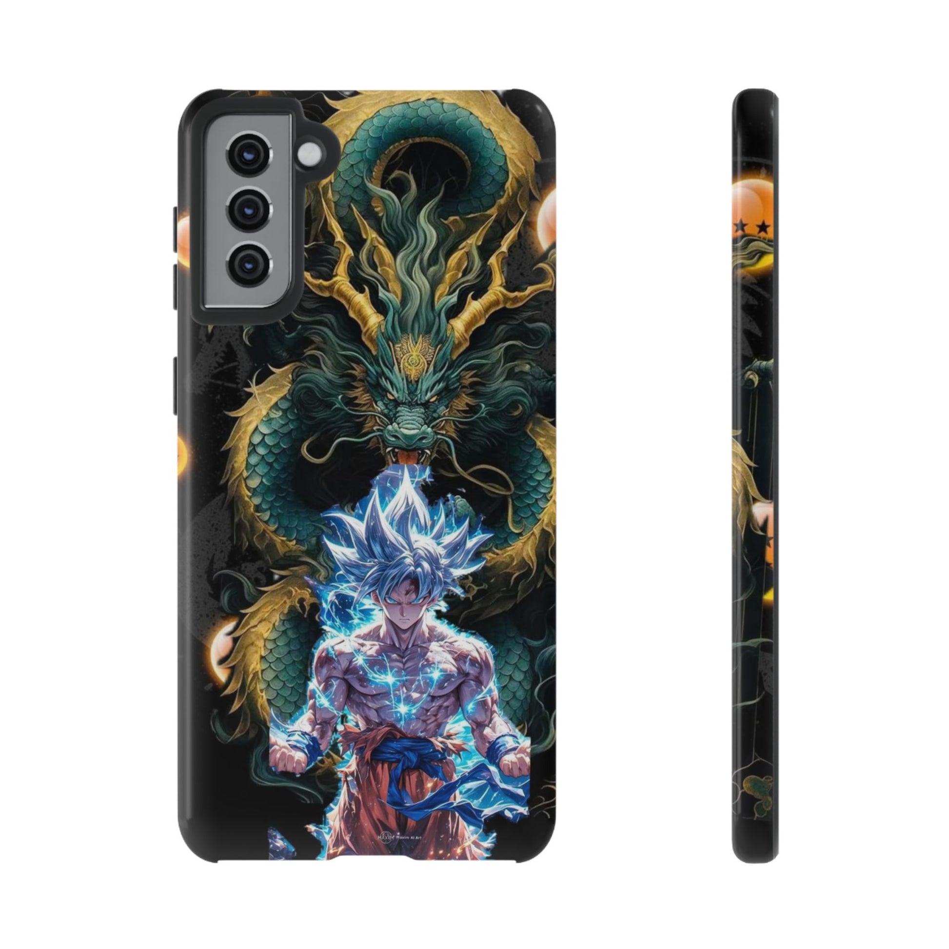 Anime Goku x Shenron Dragonball Z Tough Cases for iPhones, Samsung, and Pixel