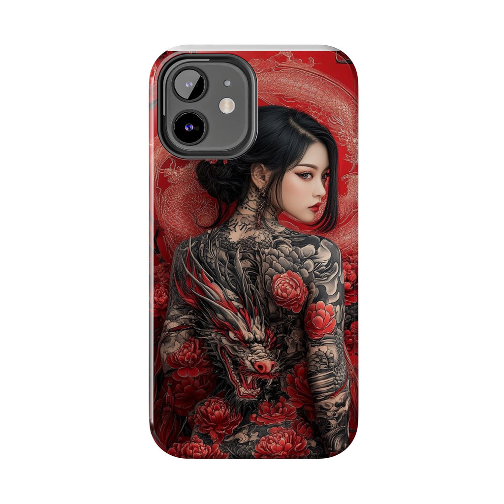 Japanese Geisha Tattooed Girl Phone Cases for Iphones & Samsung Durable