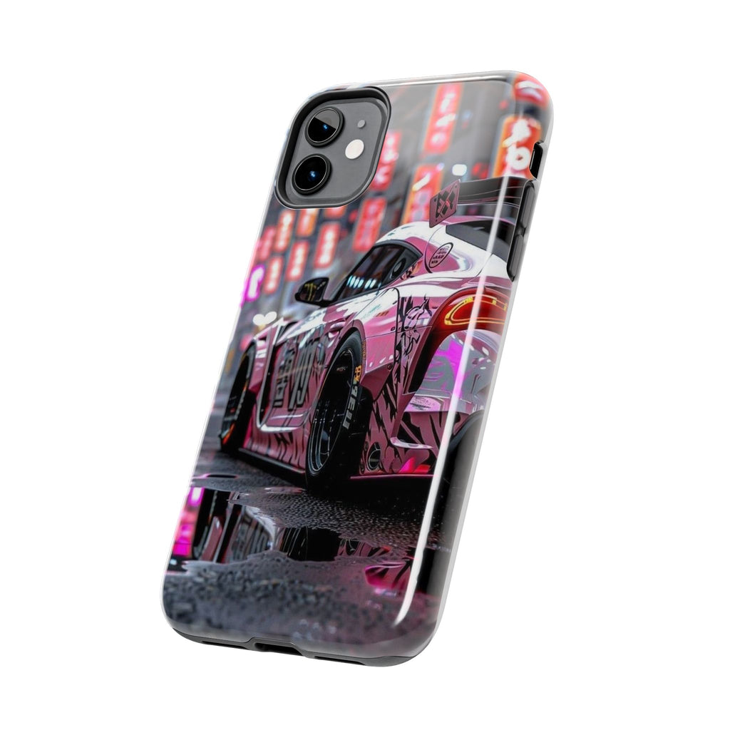 Pink Sports Car Tough Phone Cases for Iphones & Samsung Phones Durable