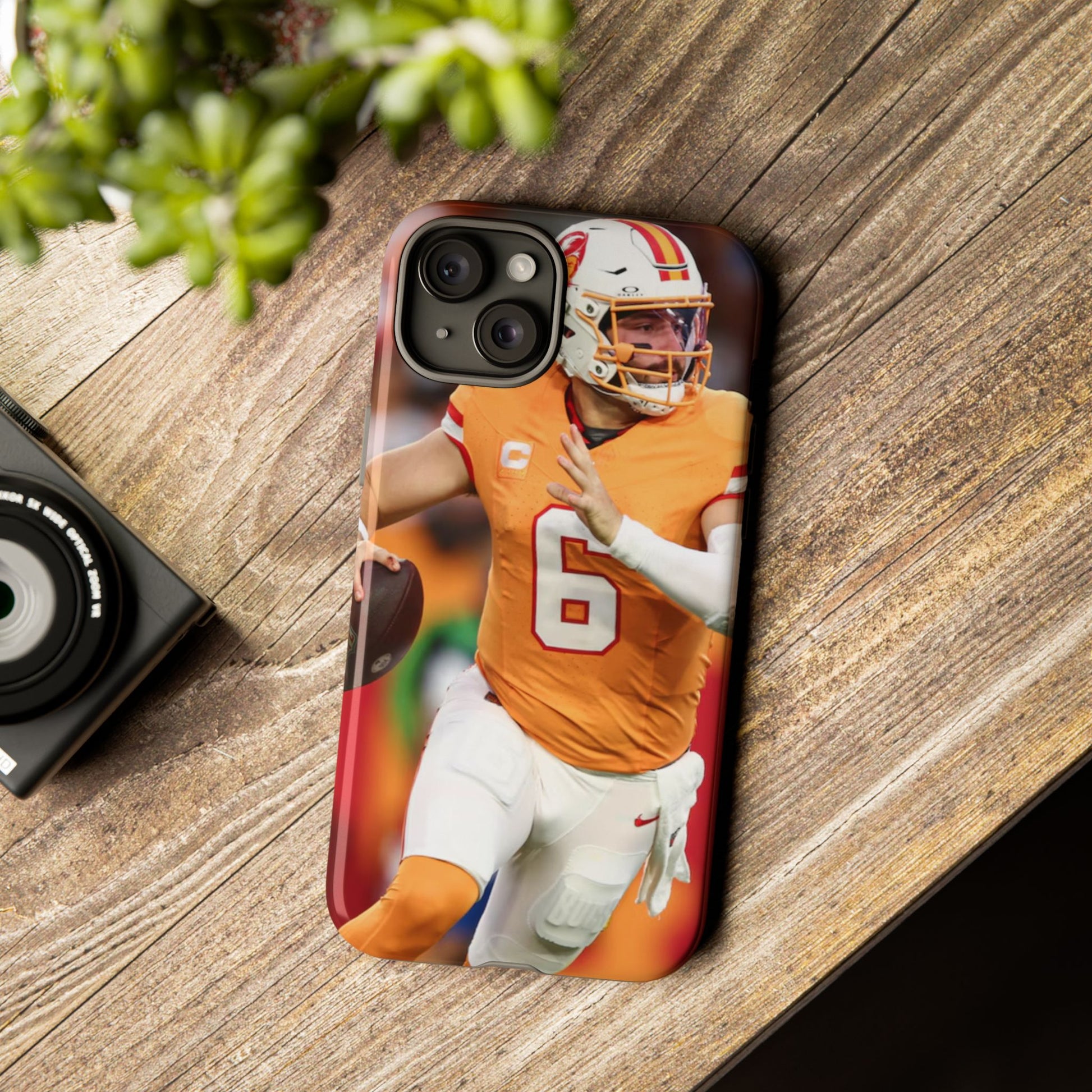 Tampa Bay Buccaneers Baker Mayfield Football Tough Cases for iPhones, Samsung, and Pixel