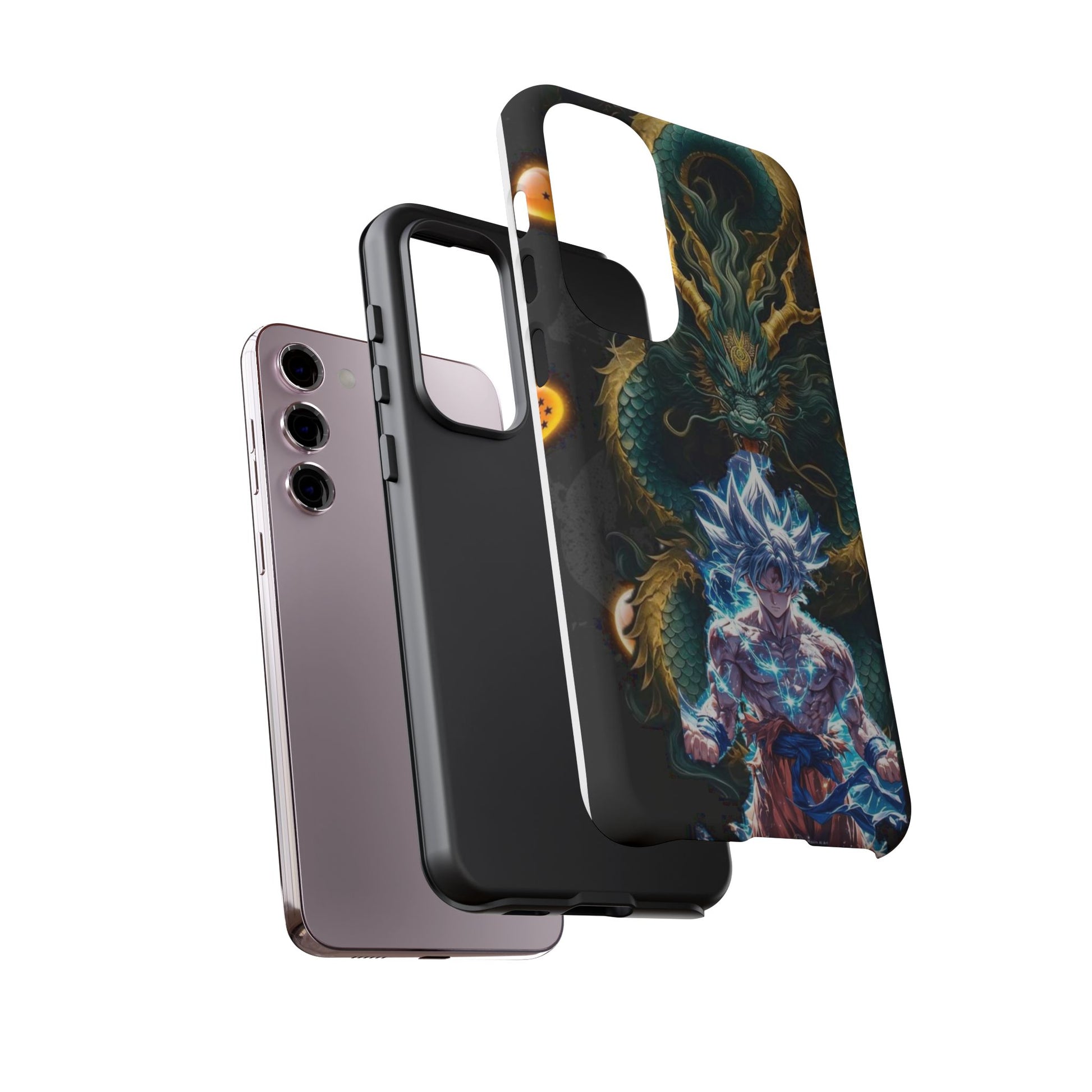 Anime Goku x Shenron Dragonball Z Tough Cases for iPhones, Samsung, and Pixel
