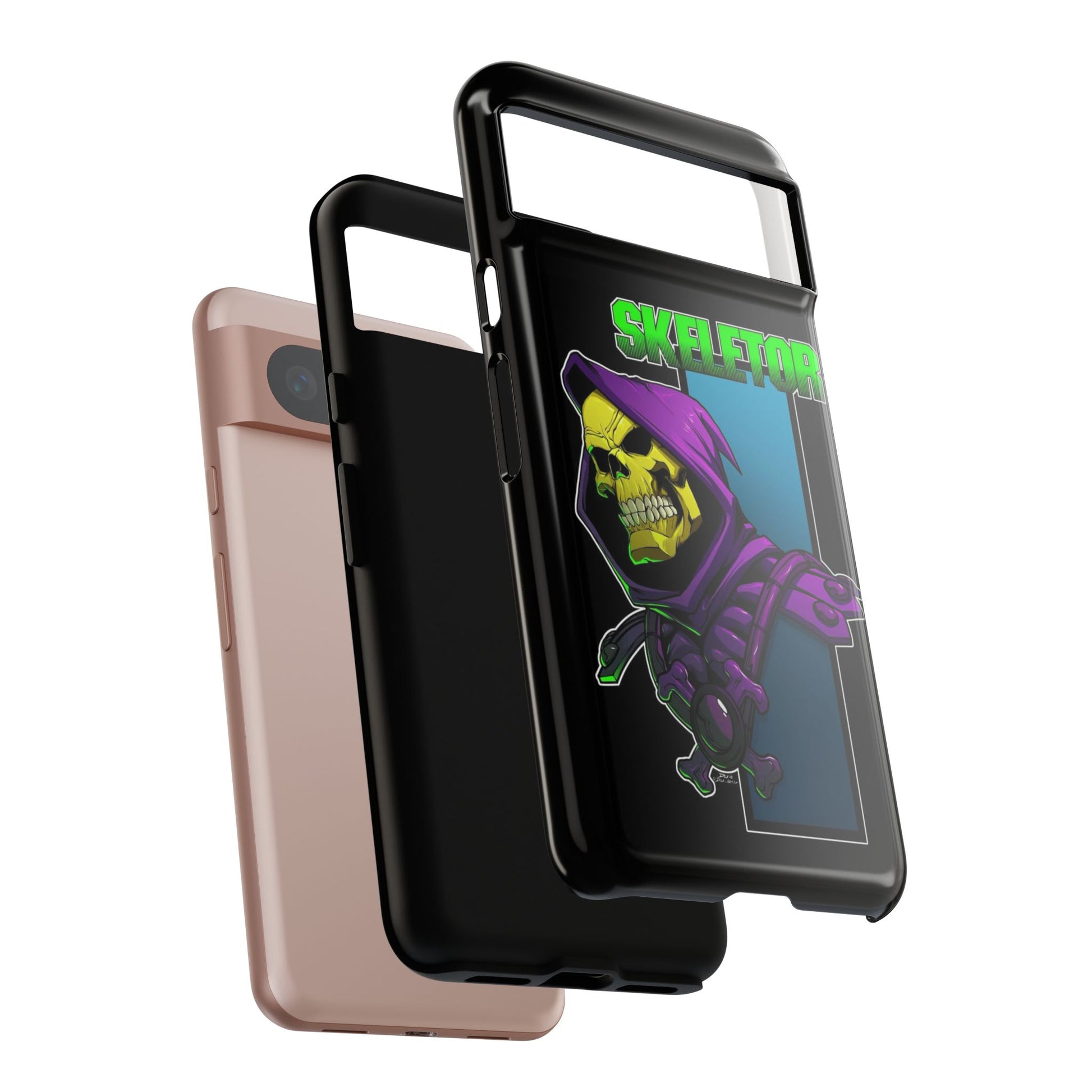 Skeletor Tough Cases for iPhones, Samsung, and Pixel