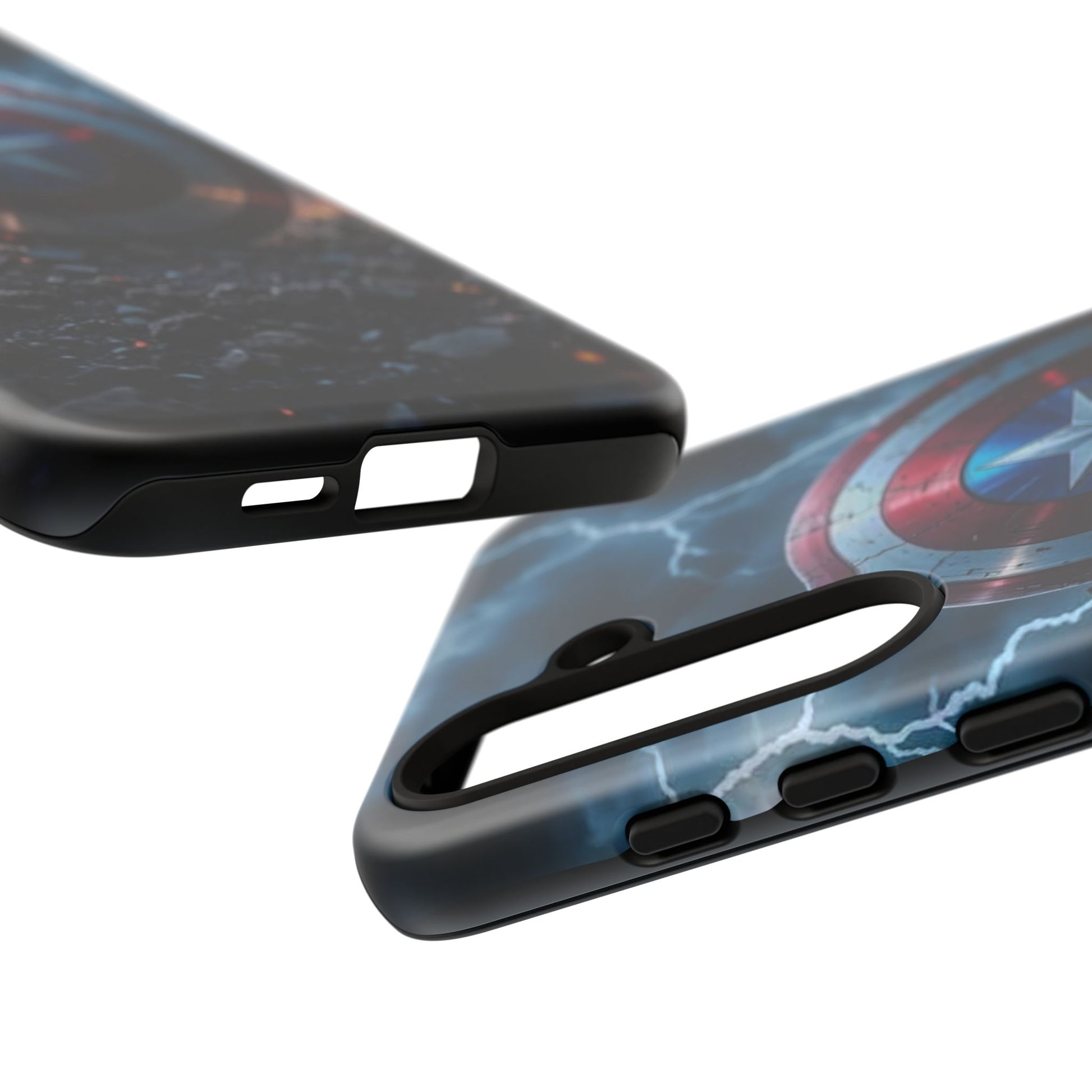 Captain America Shield Tough Cases for iPhones, Samsung, and Pixel