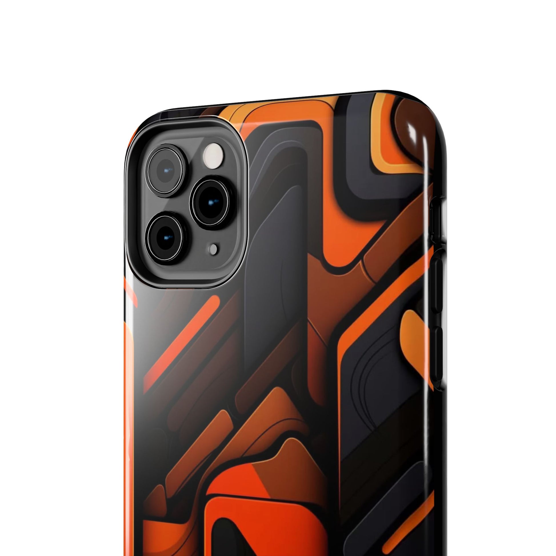Orange Abstract Art Design Phone Case for Select iPhones & Samsung Galaxy Phones