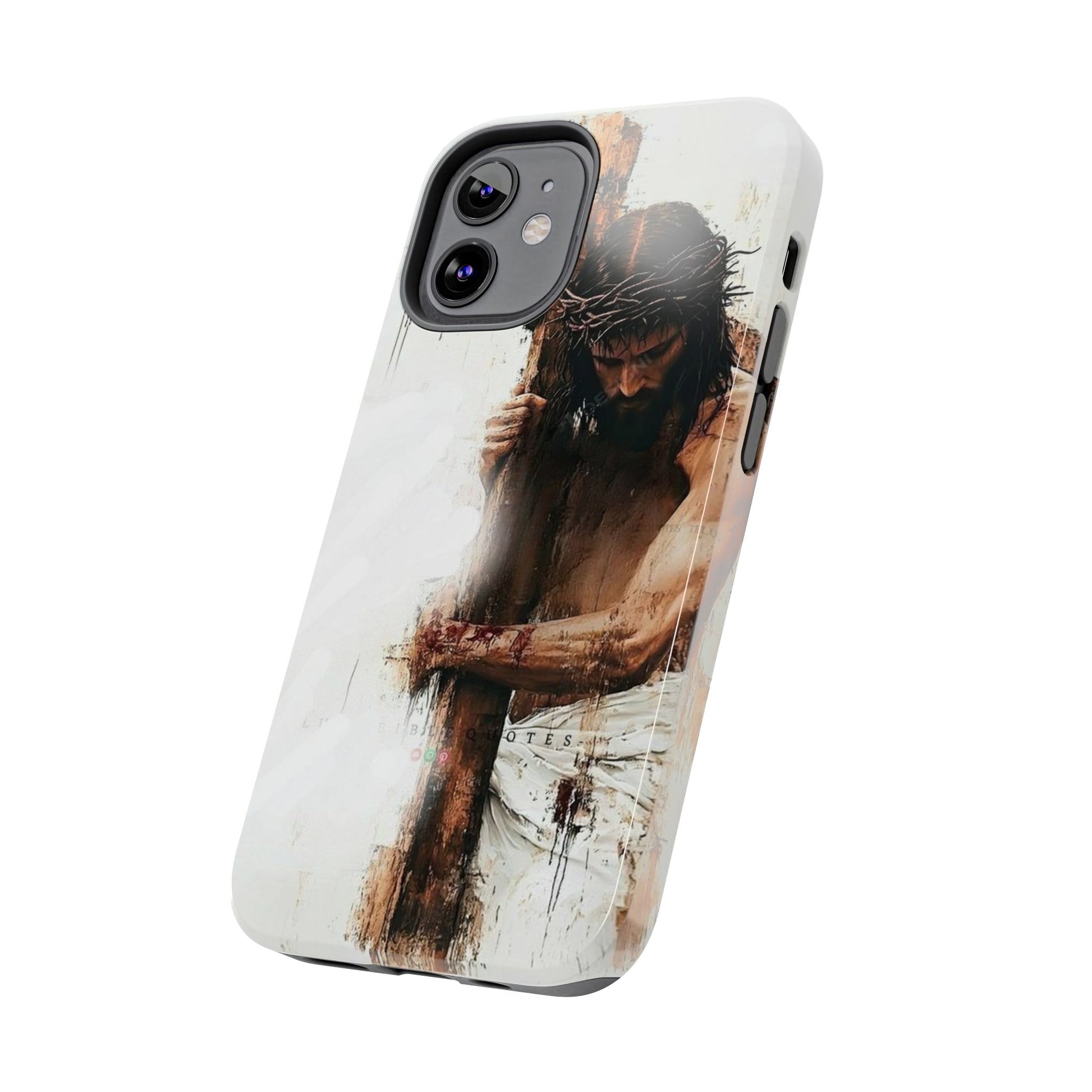 Christian Art Jesus Carrying Cross Phone Case for iPhone & Samsung Galaxy Phones
