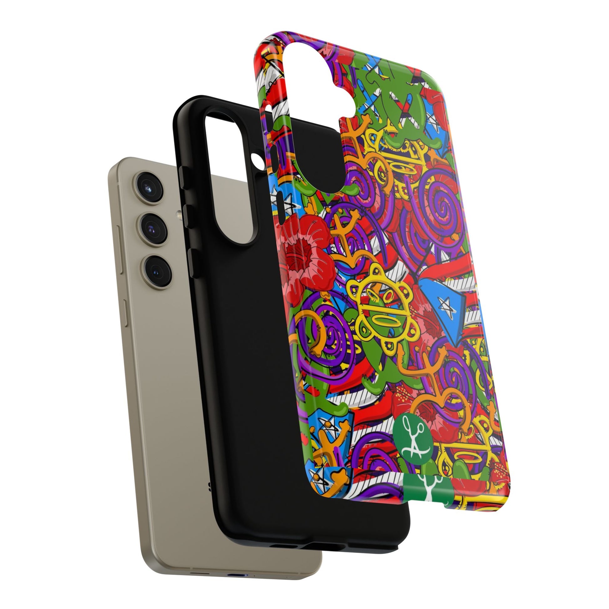 Puerto Rico Taino Tribal Art Tough Cases for iPhones, Samsung, and Pixel