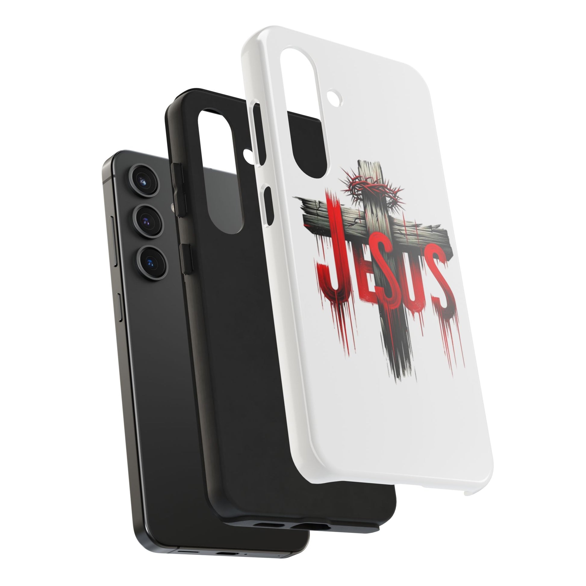 Jesus Cross and Crown Christian Theme Phone Cases for iPhones & Samsung Phones