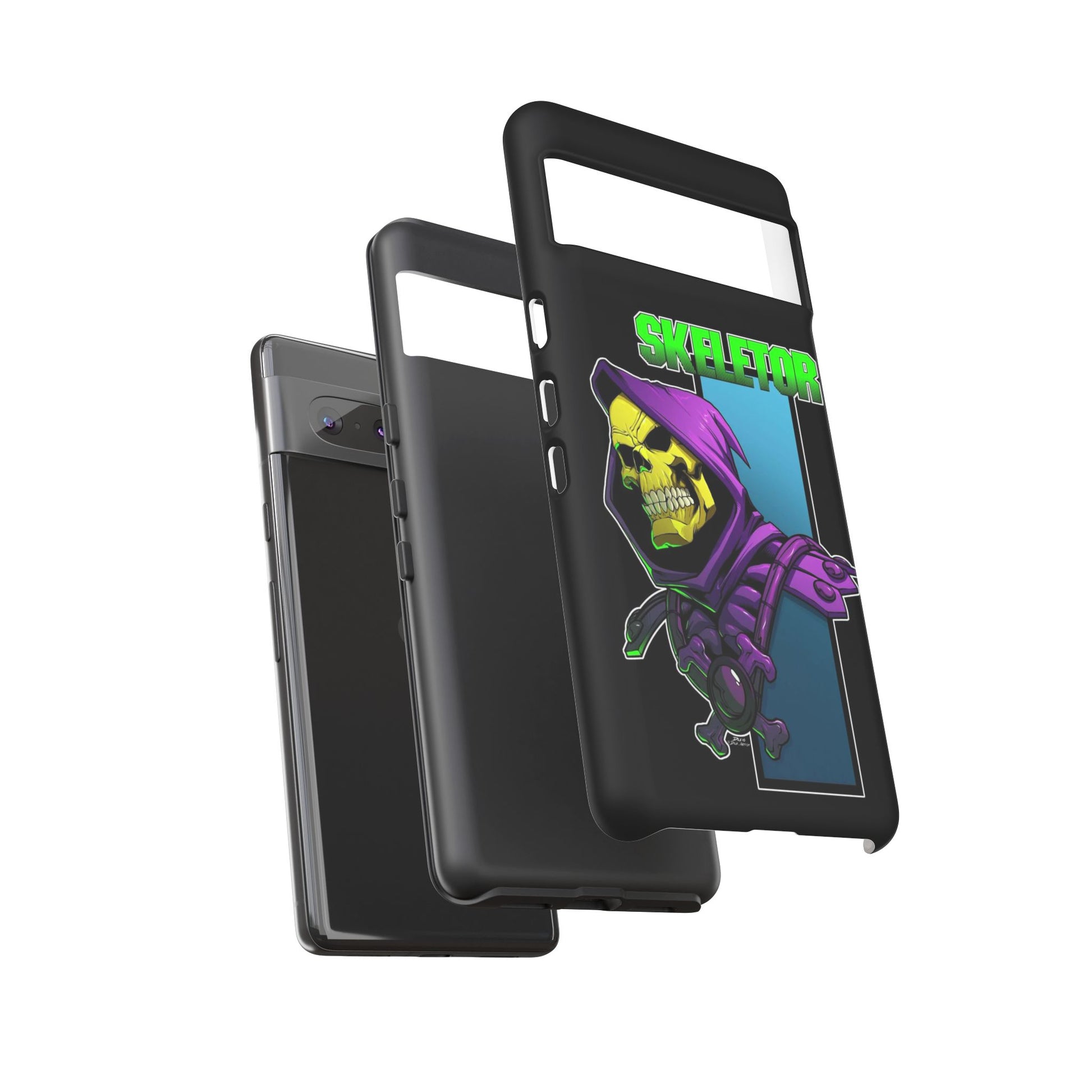 Skeletor Tough Cases for iPhones, Samsung, and Pixel