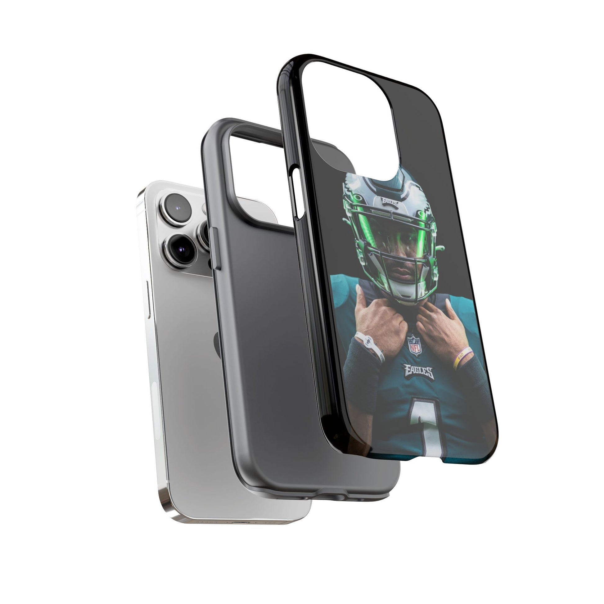 Eagles Football Jalen Hurts Tough Cases for iPhones, Samsung, and Pixel