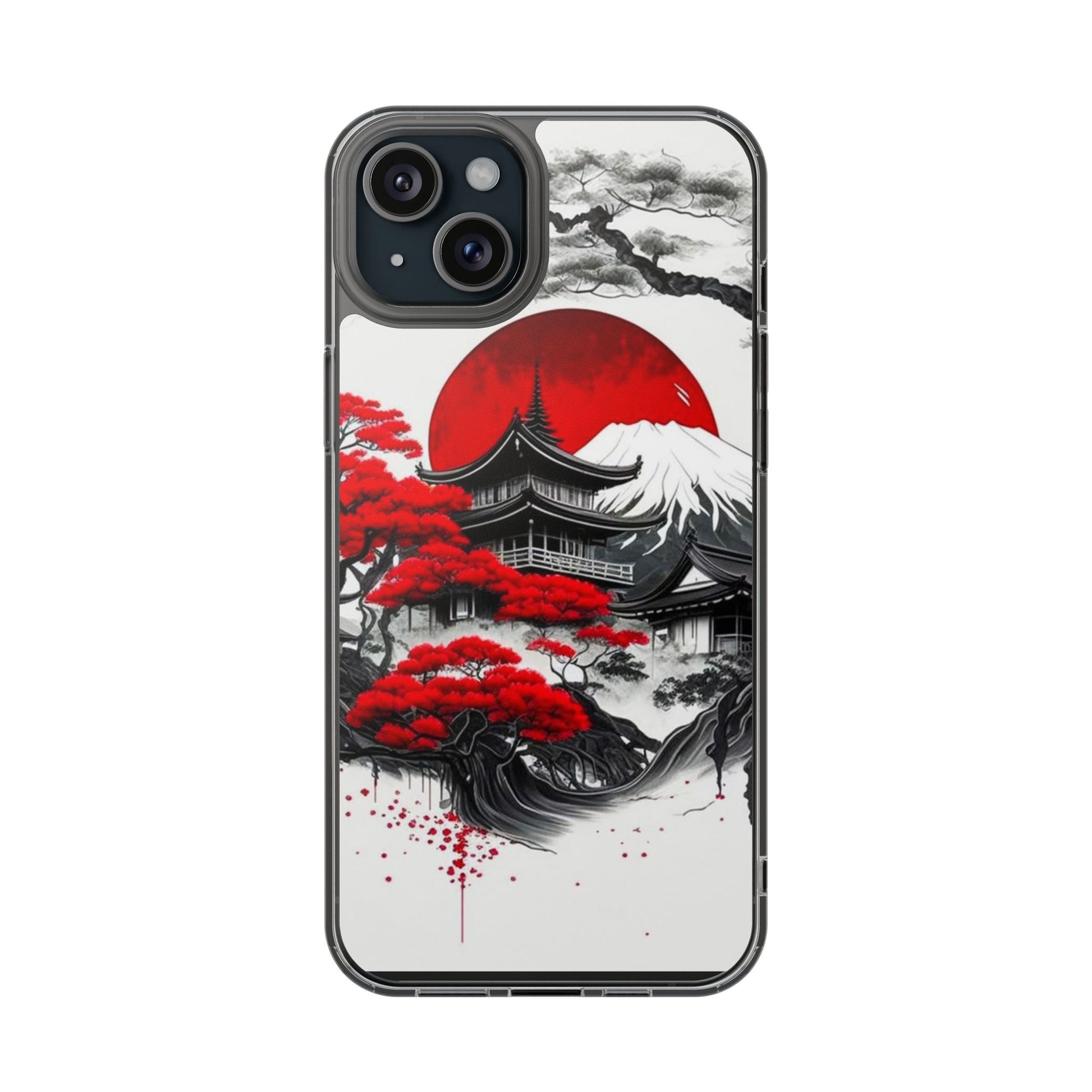 Phone Case, Japanese Landscape Theme, Iphone Samsung Clear Case, Protective
