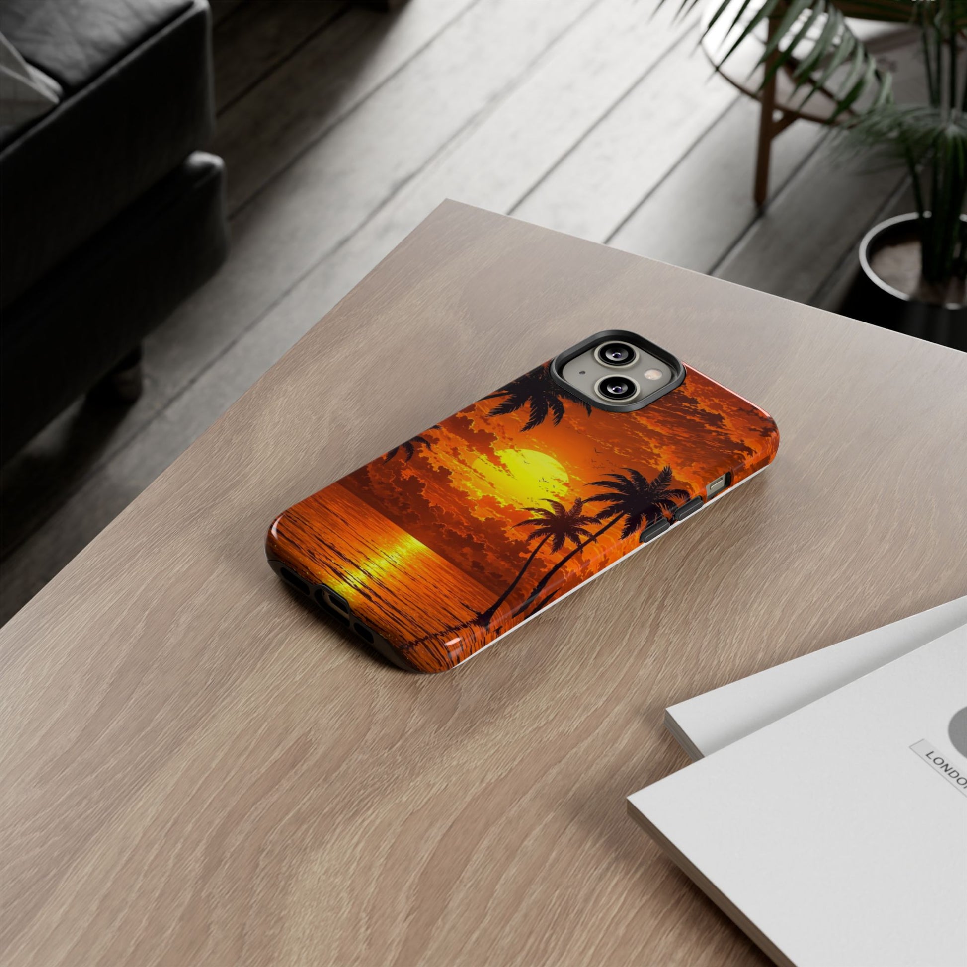 Beautiful Beach Sunset Tough Cases for iPhones, Samsung, and Pixel
