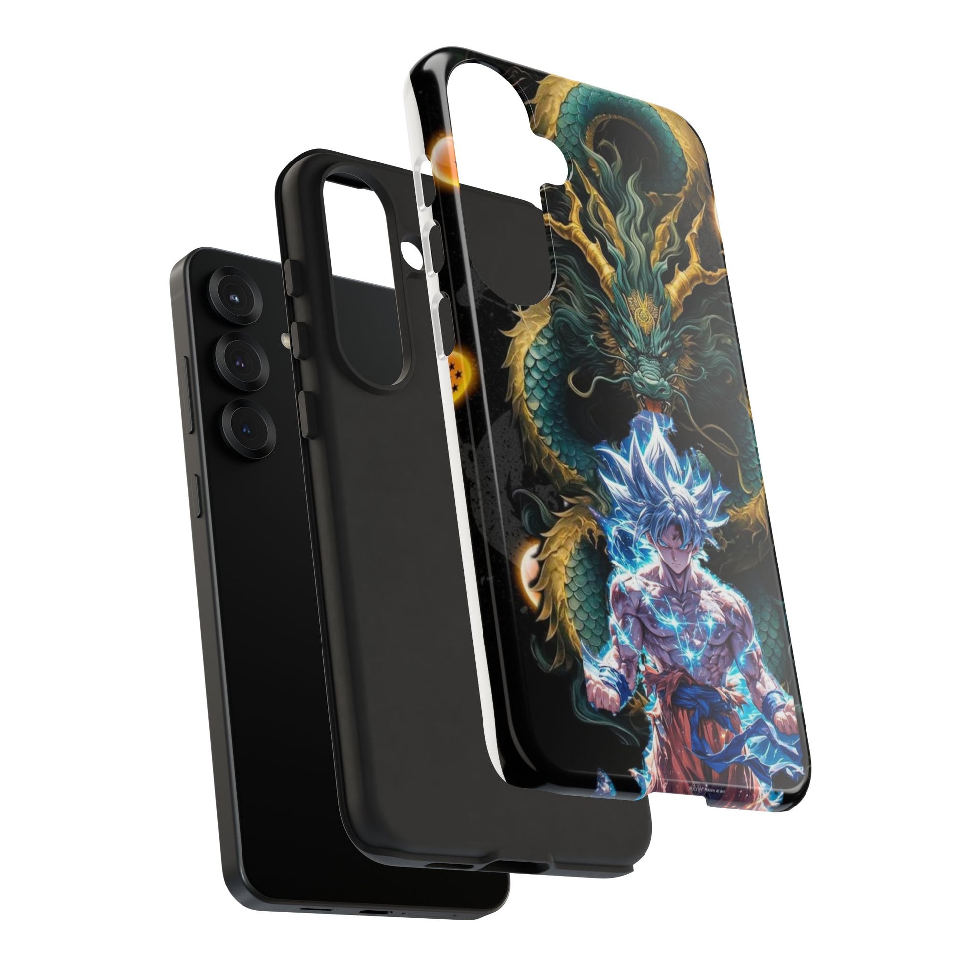 Anime Goku x Shenron Dragonball Z Tough Cases for iPhones, Samsung, and Pixel