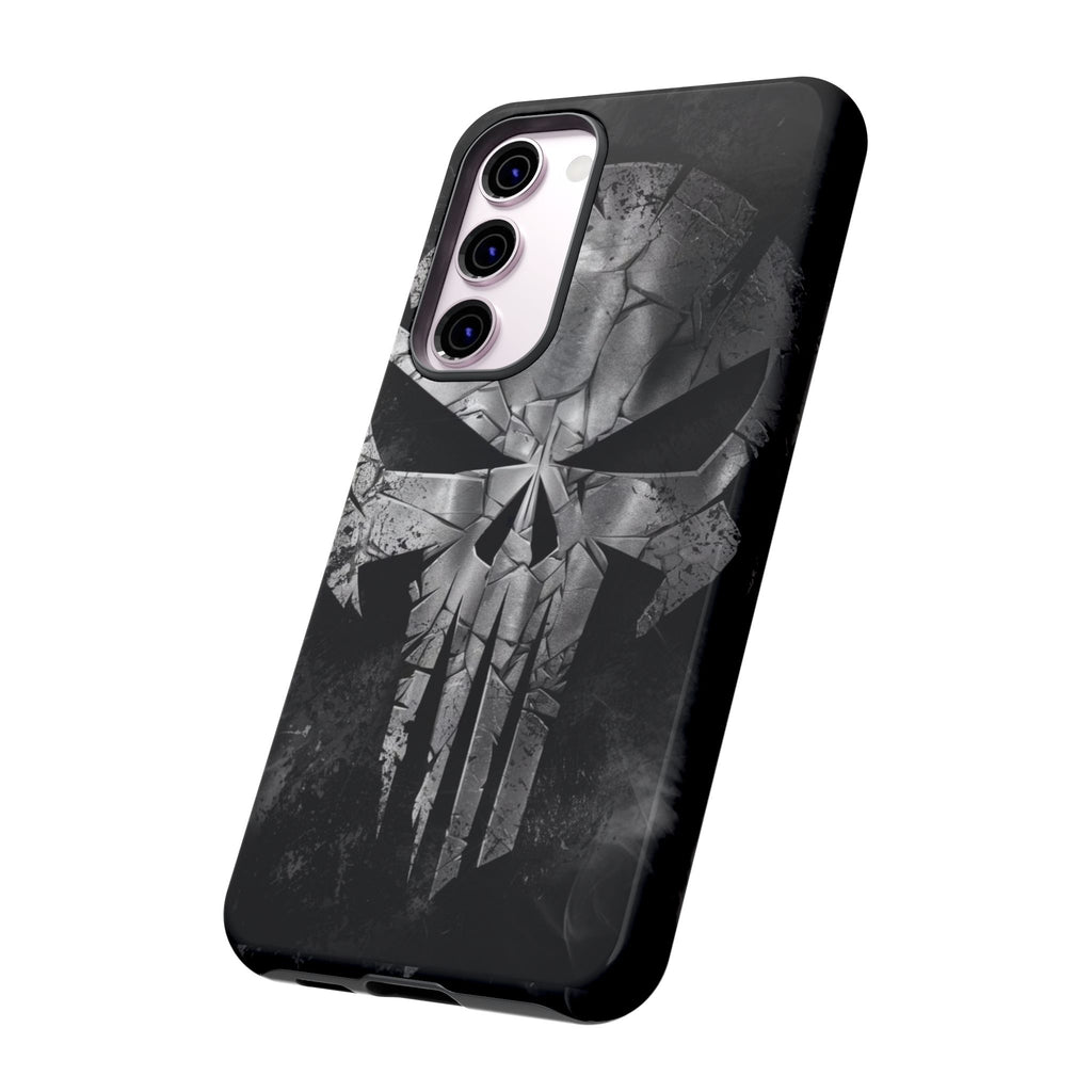 The Punisher Logo Art Tough Cases for iPhones, Samsung, and Pixel