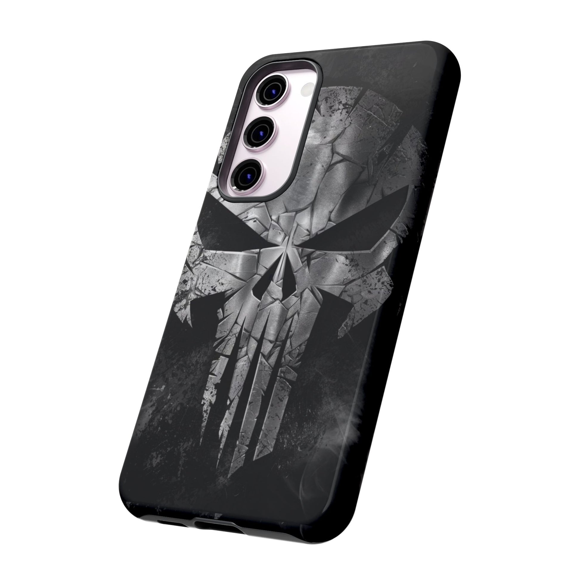 The Punisher Logo Art Tough Cases for iPhones, Samsung, and Pixel