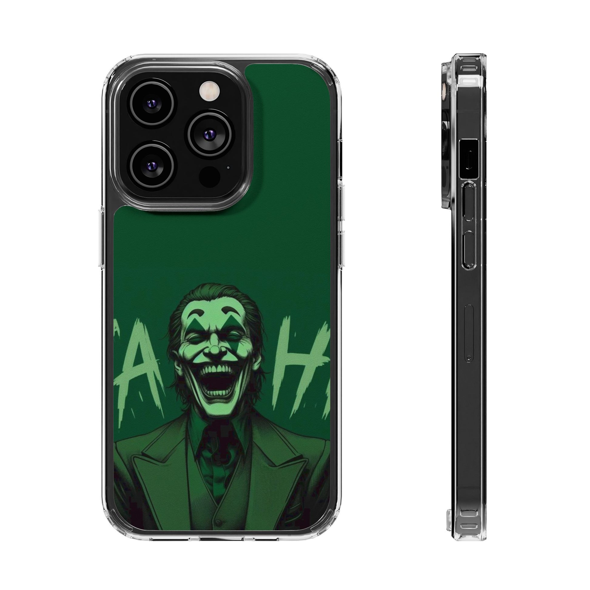 Phone Case, Comic book Inspired Design Joker Hahaha, Clear Phone Cover, Funny