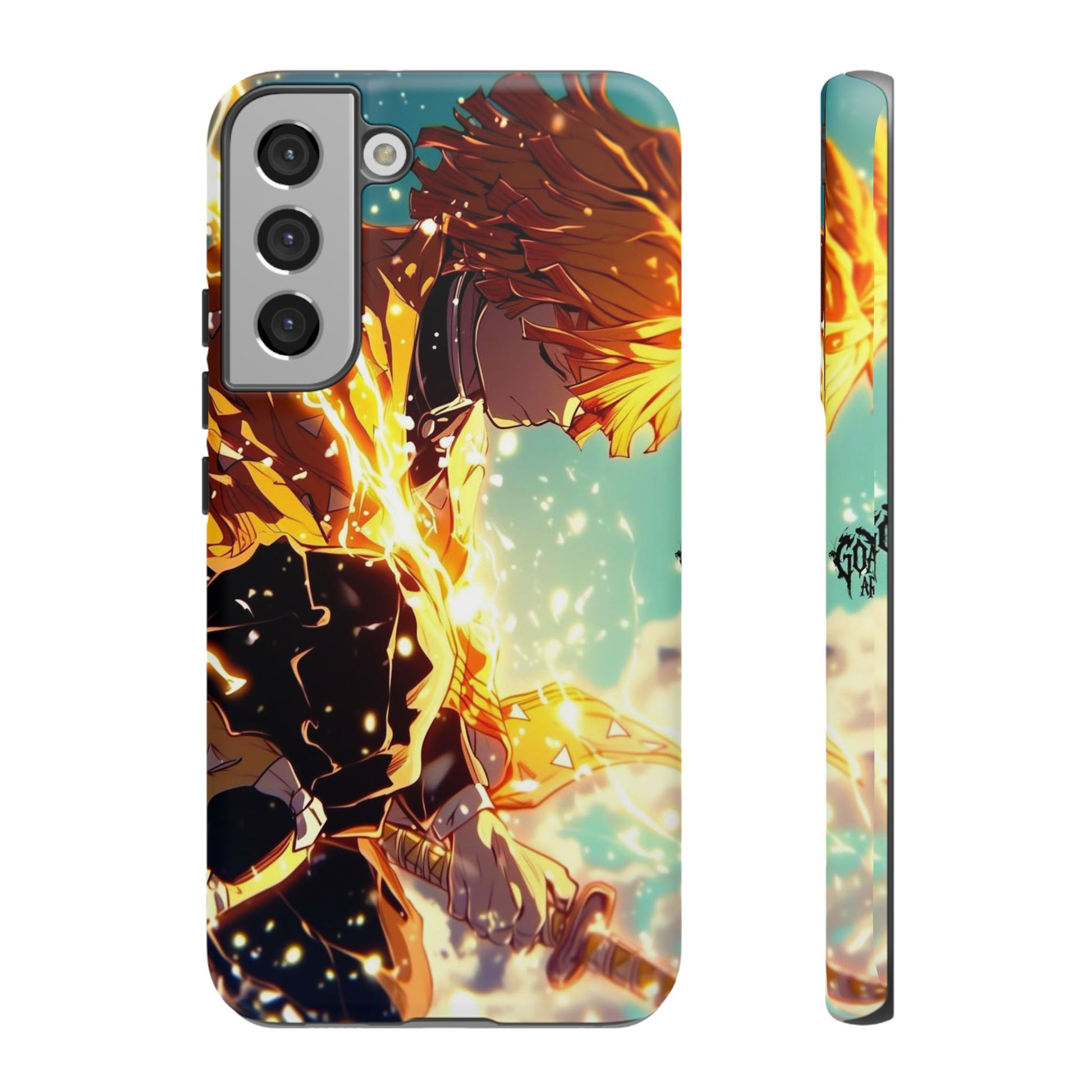 Demon Slayer Zenitsu Anime Theme Phone Case, Tough Cases for iPhones, Samsung, and Pixel