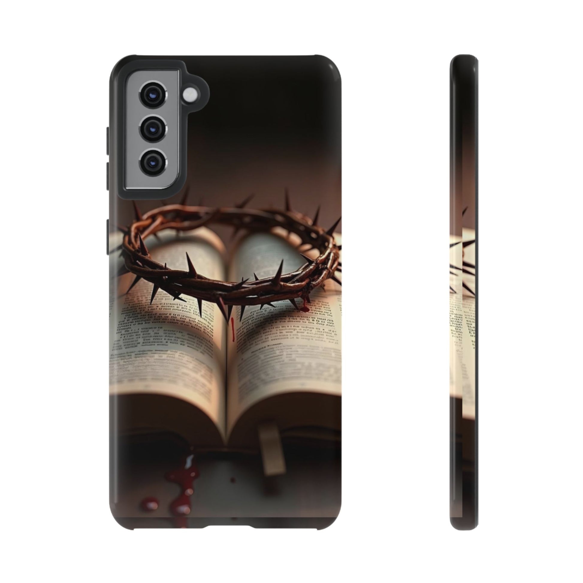 Crown of Thorns and Bible Christian Tough Cases for iPhones, Samsung, and Pixel