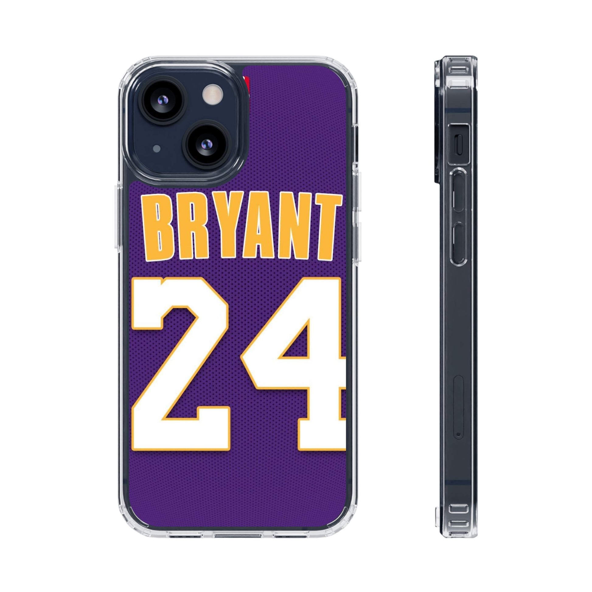 Kobe Purple Basketball Jersey Inspired design Clear Phone Cases