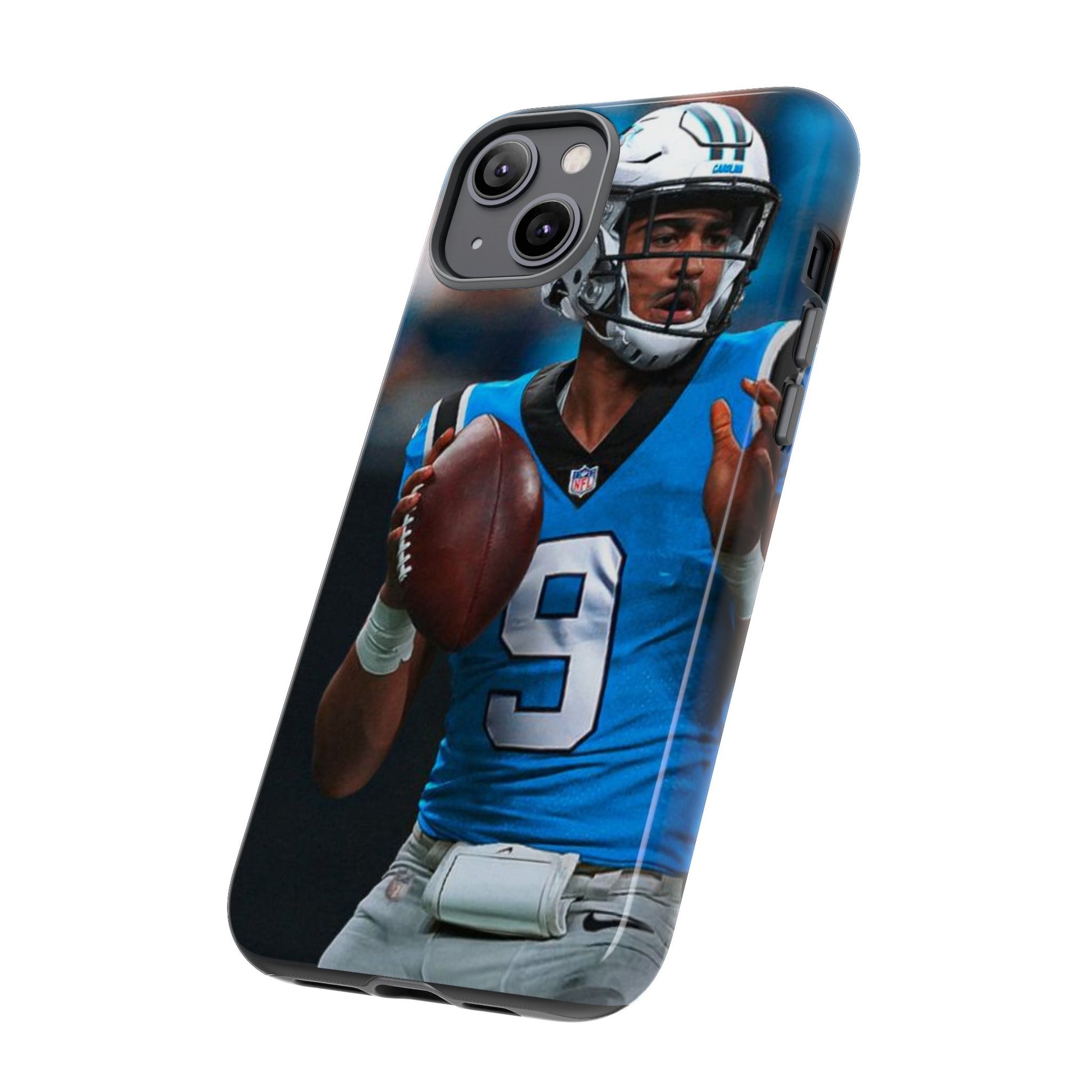 Carolina Panthers Bryce Young Football Tough Cases for iPhones, Samsung, and Pixel