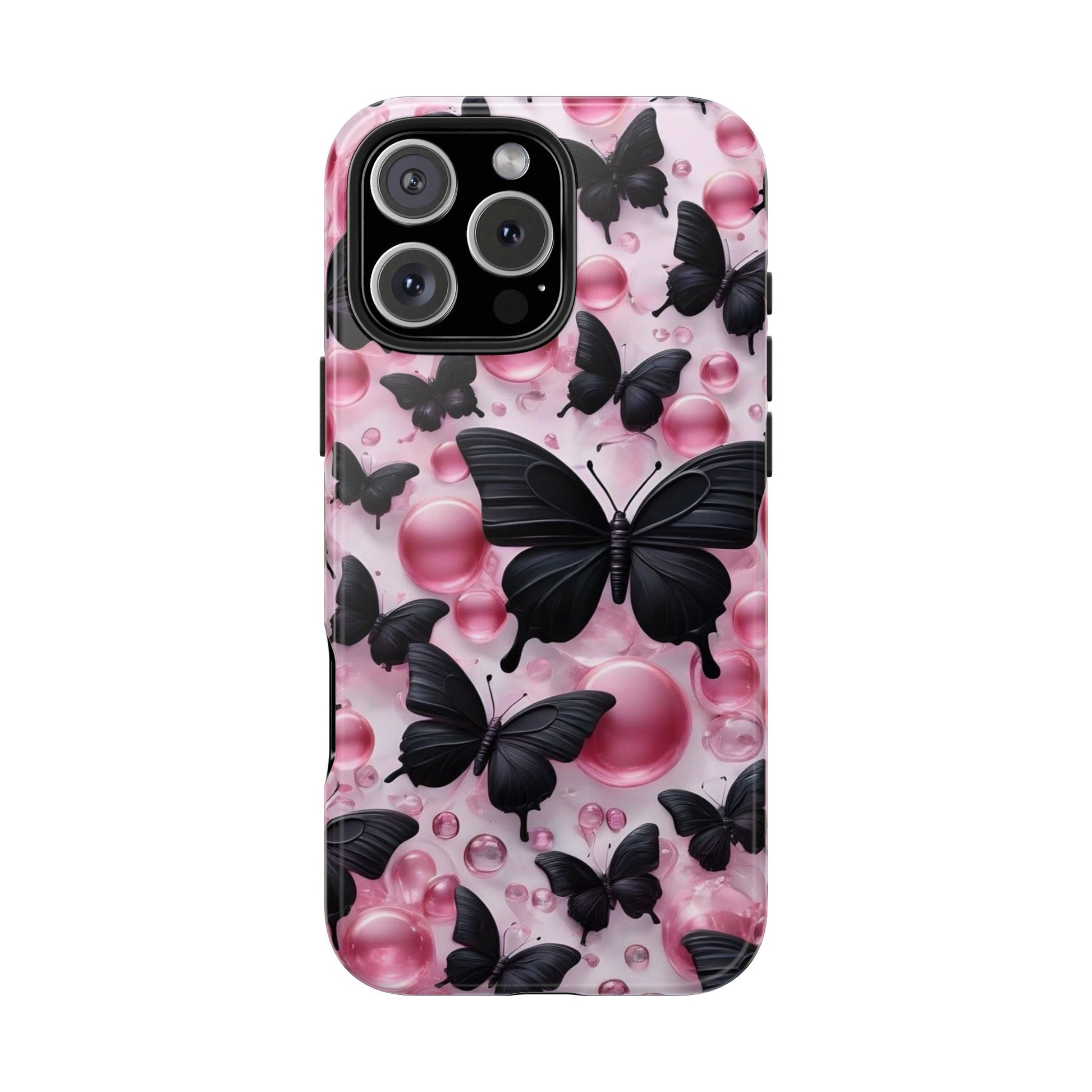 Pearls and Butterflies Theme Phone Cases for iPhones & Samsung Phones