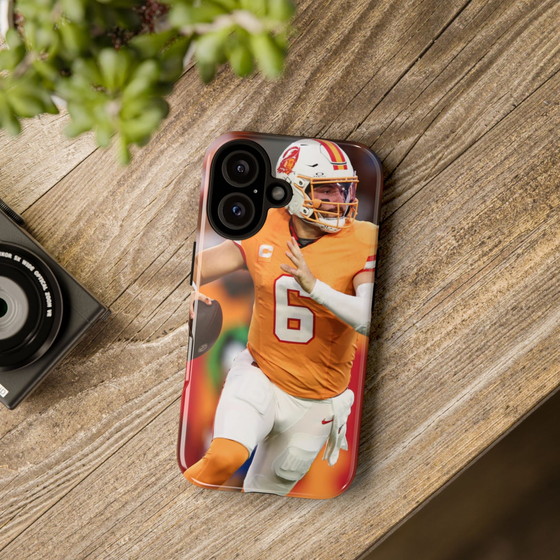Tampa Bay Buccaneers Baker Mayfield Football Tough Cases for iPhones, Samsung, and Pixel