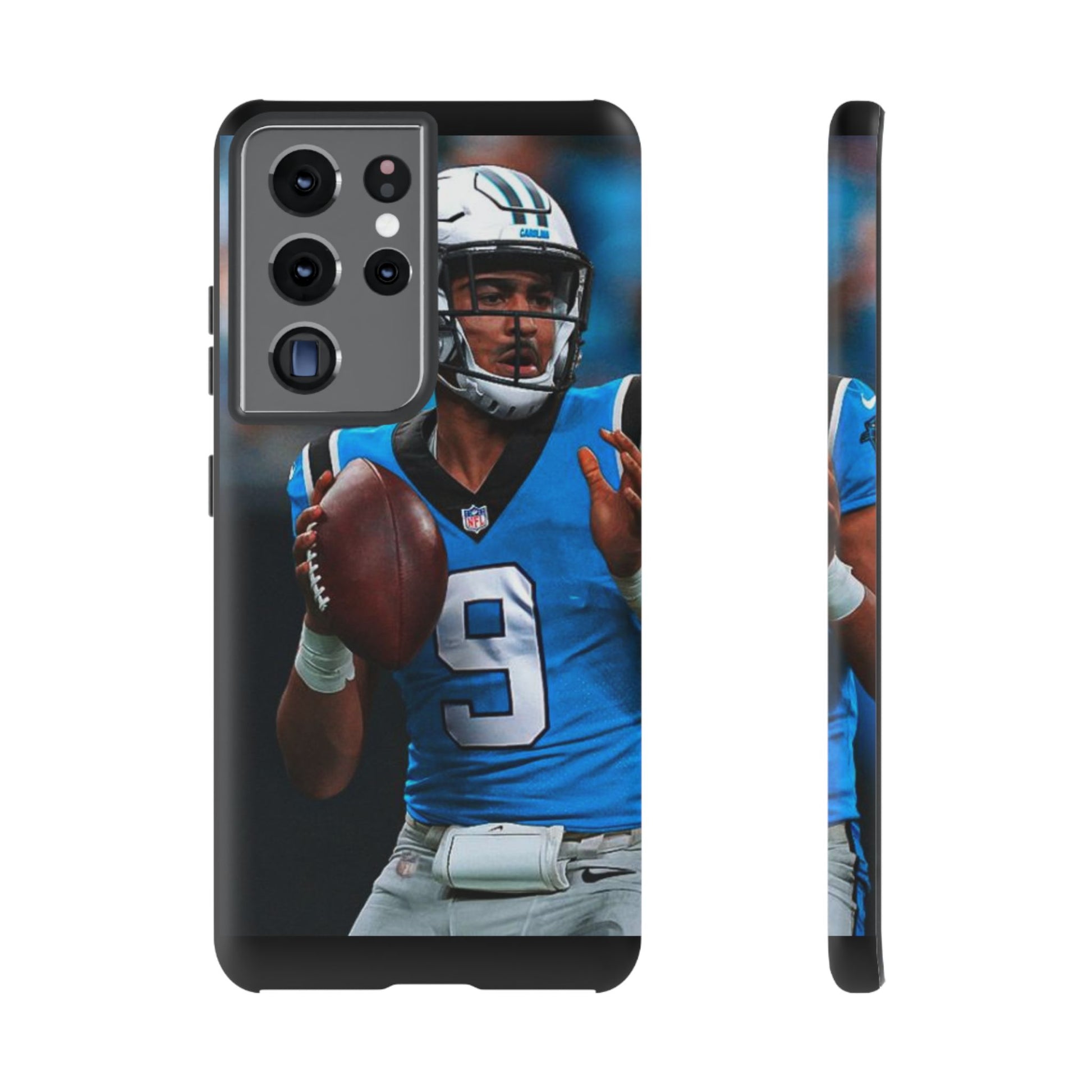 Carolina Panthers Bryce Young Football Tough Cases for iPhones, Samsung, and Pixel