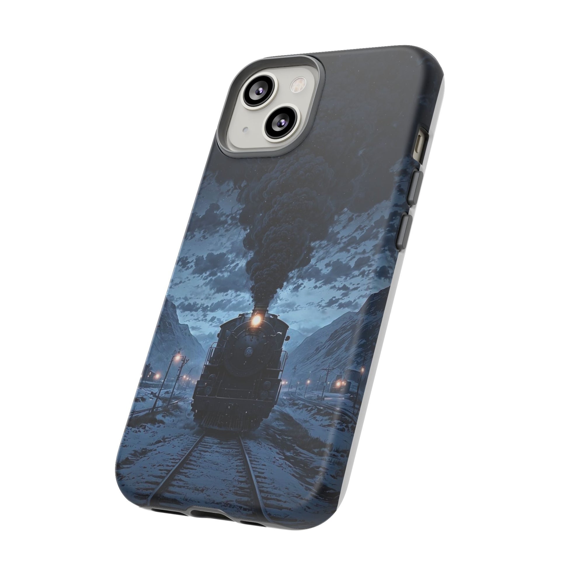 Steam Engine Train Themed Tough Cases for iPhones, Samsung, and Pixel