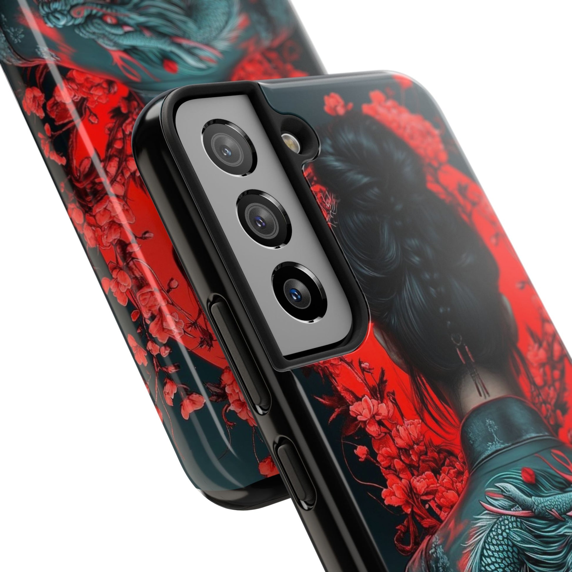 Dragon Geisha Japanese Design Phone Cases for iPhone & Samsung Galaxy Phones