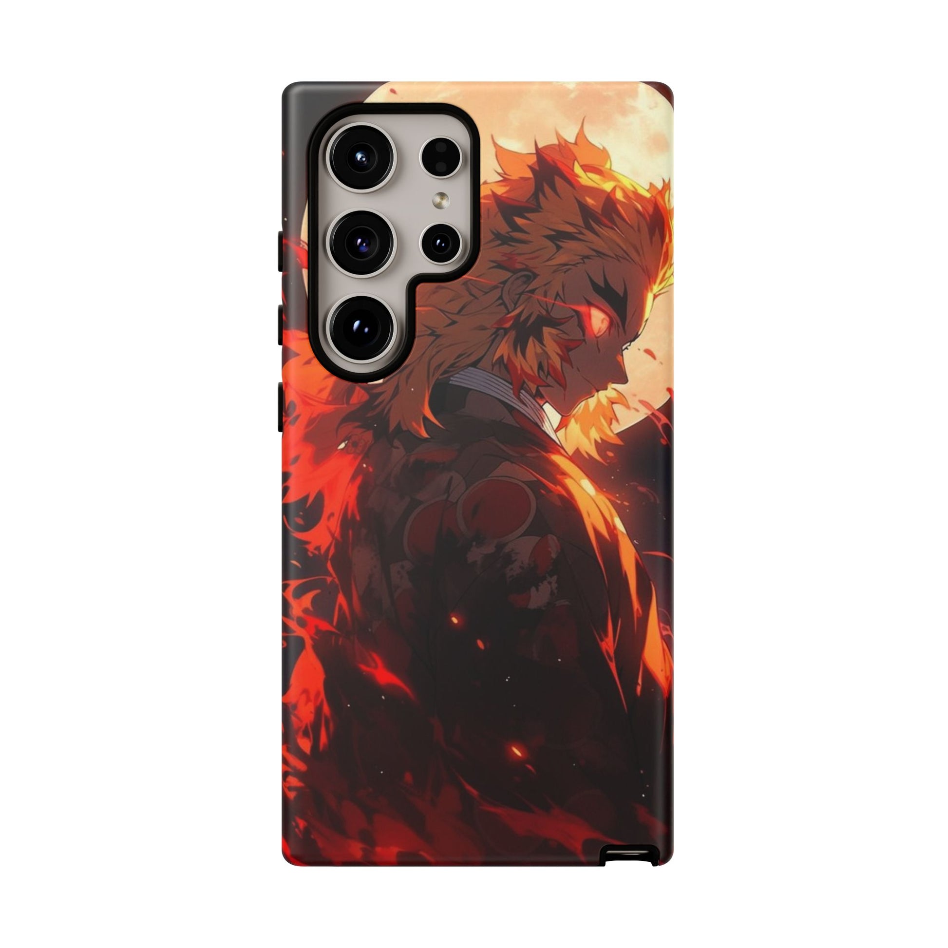 Demon Sl;ayer Rengoku Anime Phone Case, Tough Cases for iPhones, Samsung, and Pixel