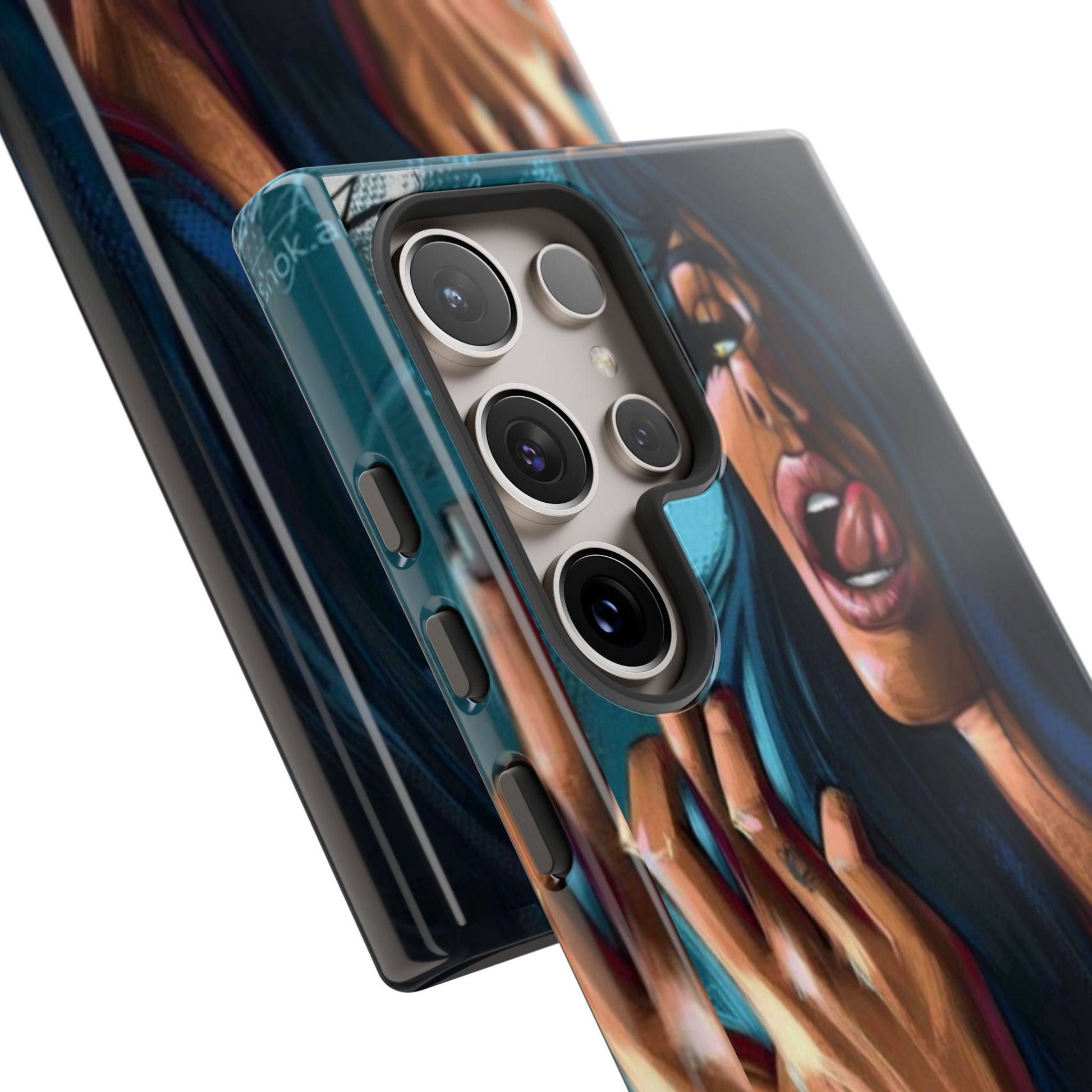 Tough Girl Theme Urban Design Cases for iPhones, Samsung, and Pixel