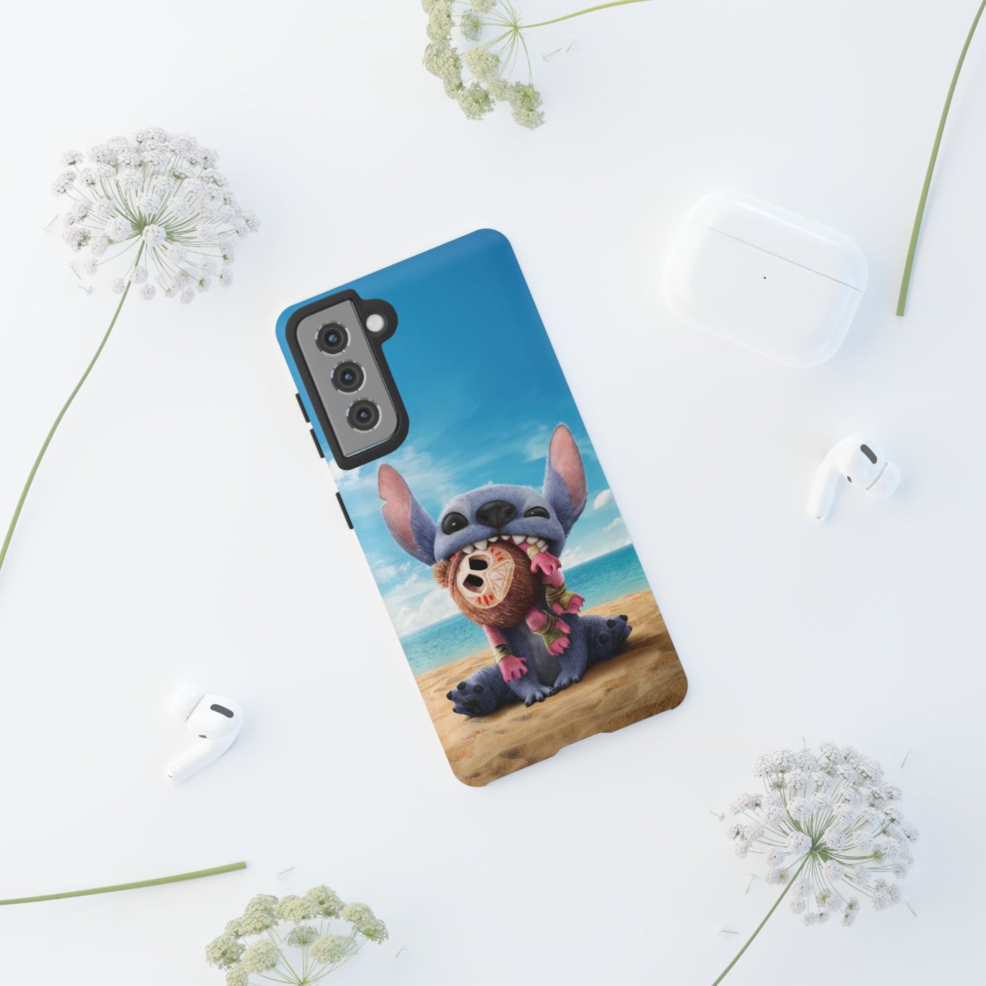 Stitch Beach Sunset Landscape Phone Case for iPhone, Samsung Galaxy, & Pixel Phones