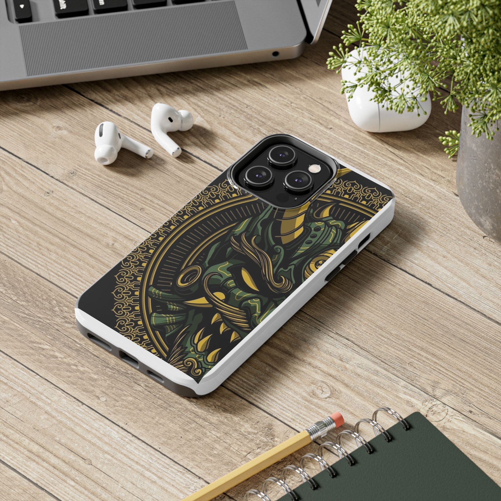 Kabuki Mask Theme Phone Cases for Iphones & Samsung Durable