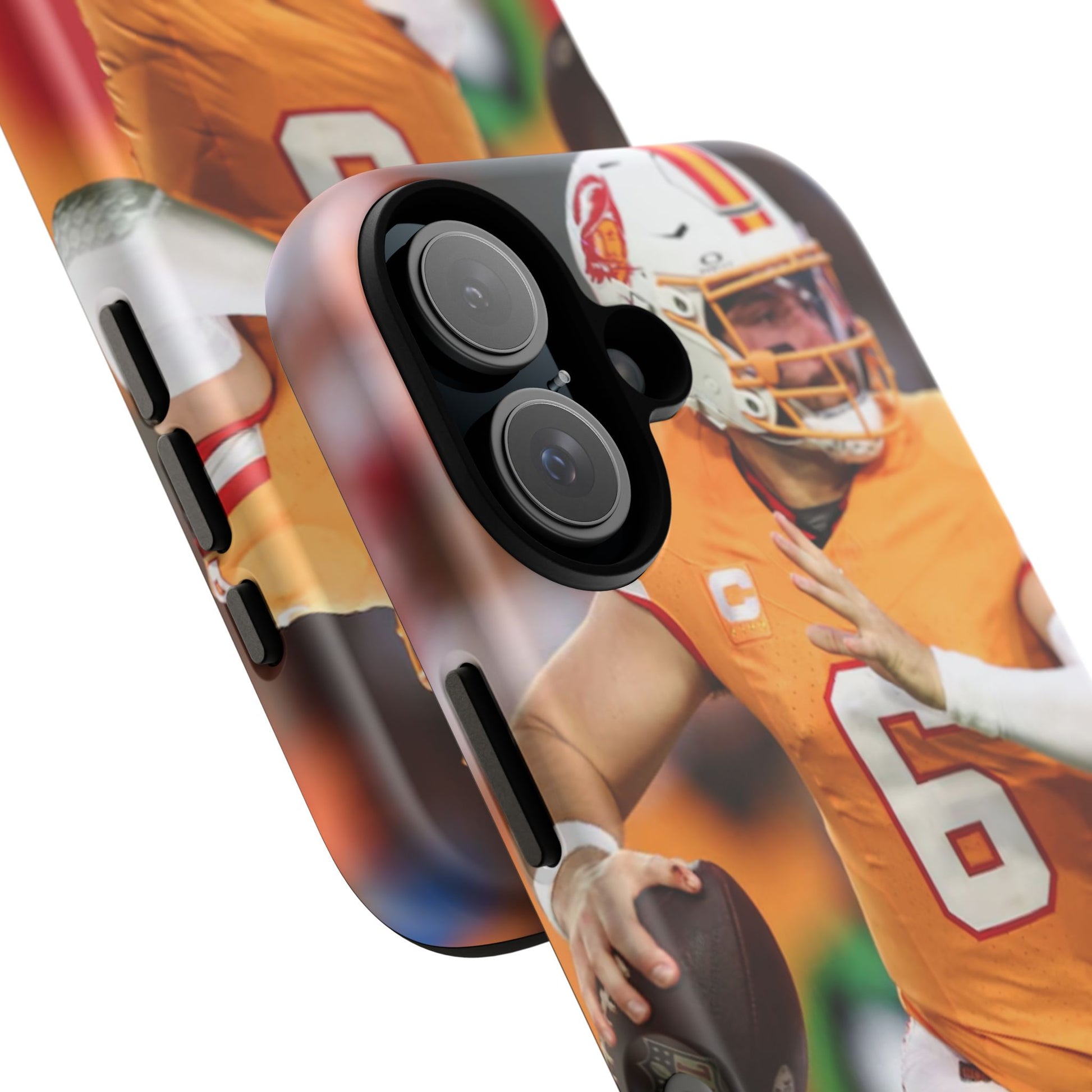 Tampa Bay Buccaneers Baker Mayfield Football Tough Cases for iPhones, Samsung, and Pixel