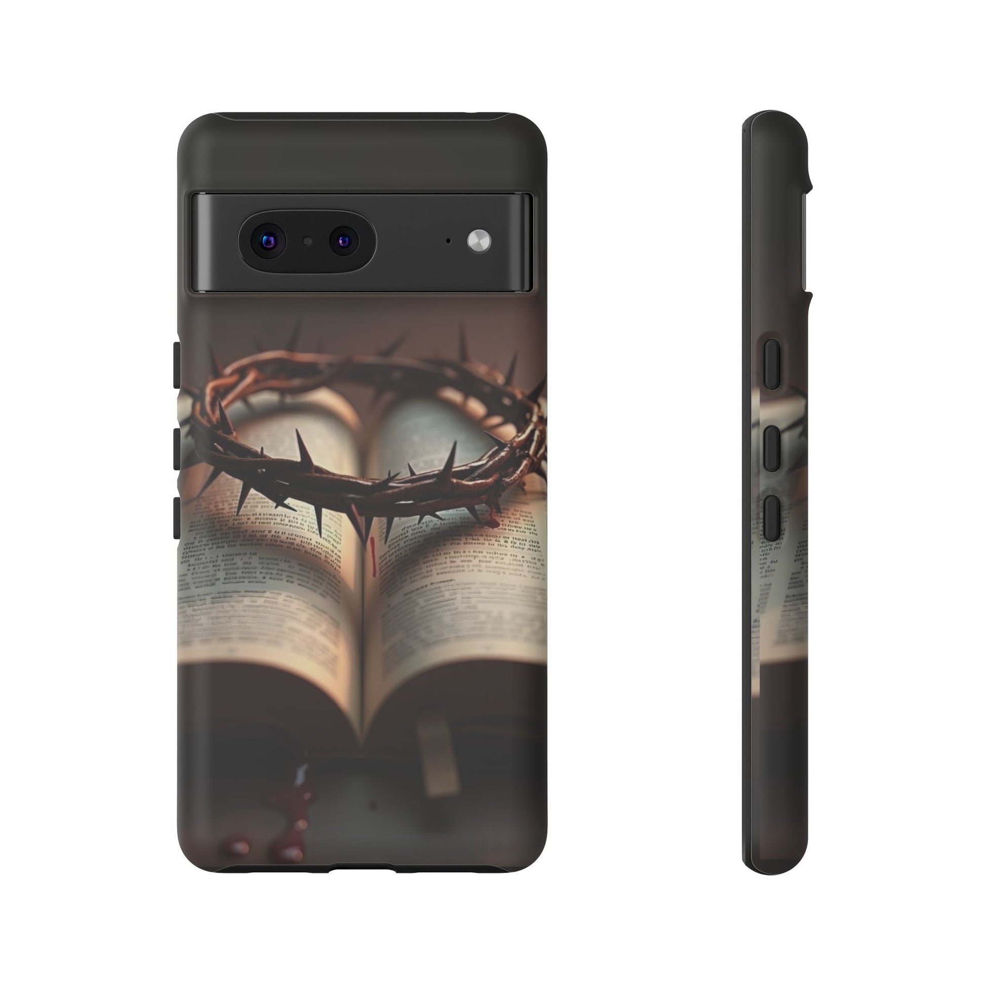 Crown of Thorns and Bible Christian Tough Cases for iPhones, Samsung, and Pixel