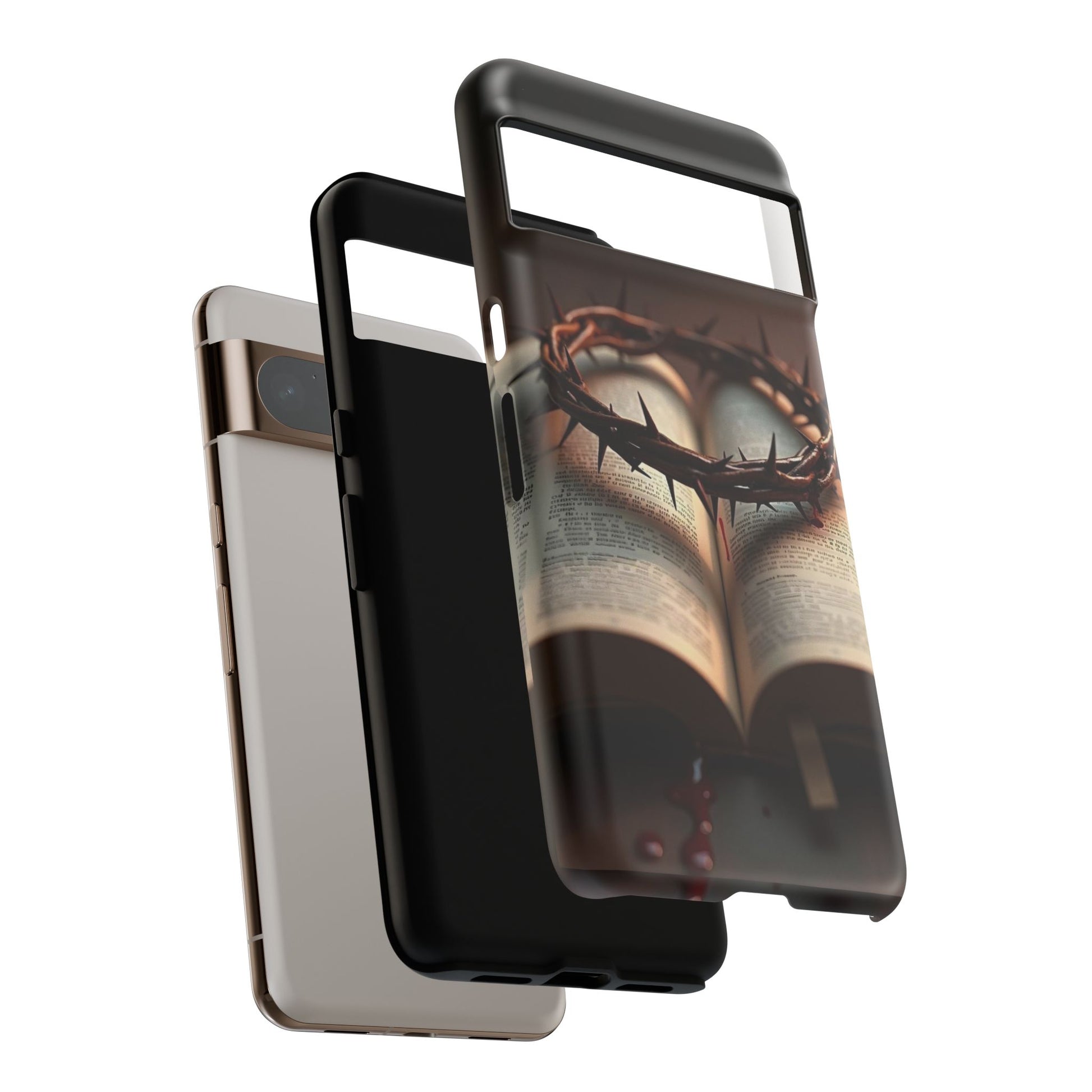 Crown of Thorns and Bible Christian Tough Cases for iPhones, Samsung, and Pixel