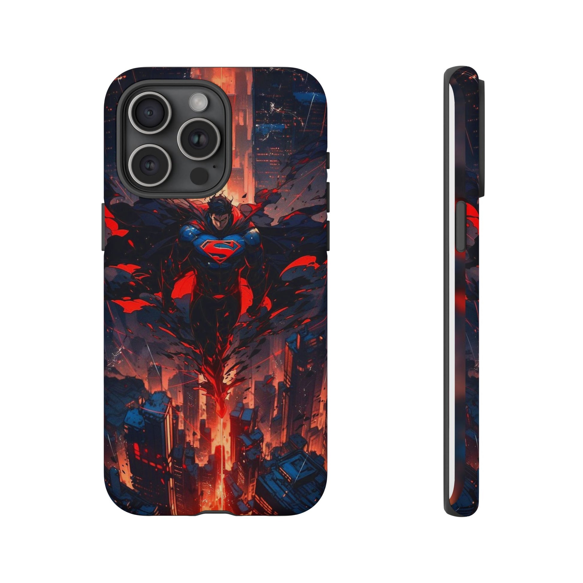 Anime Superman Tough Cases for iPhones, Samsung, and Pixel