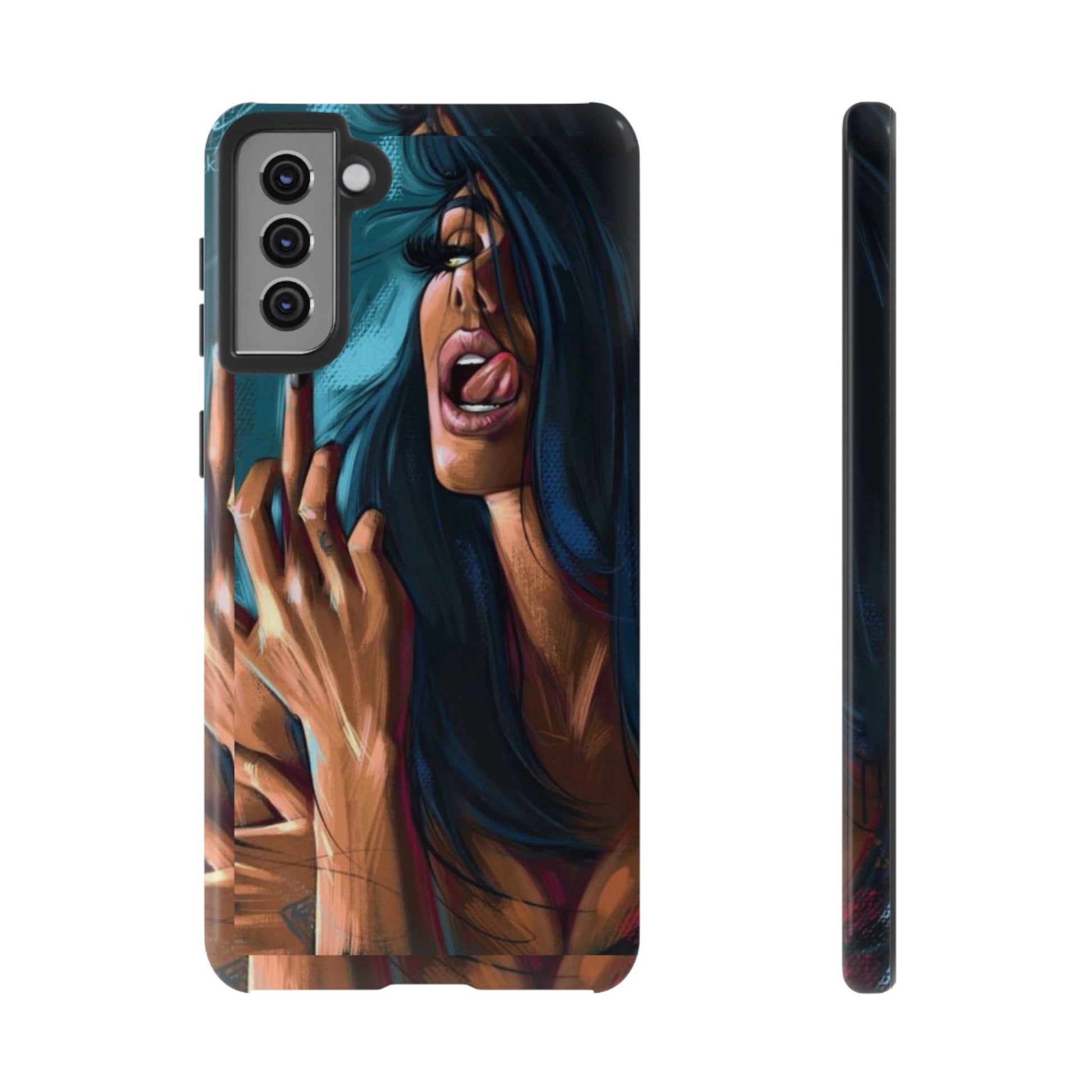 Tough Girl Theme Urban Design Cases for iPhones, Samsung, and Pixel