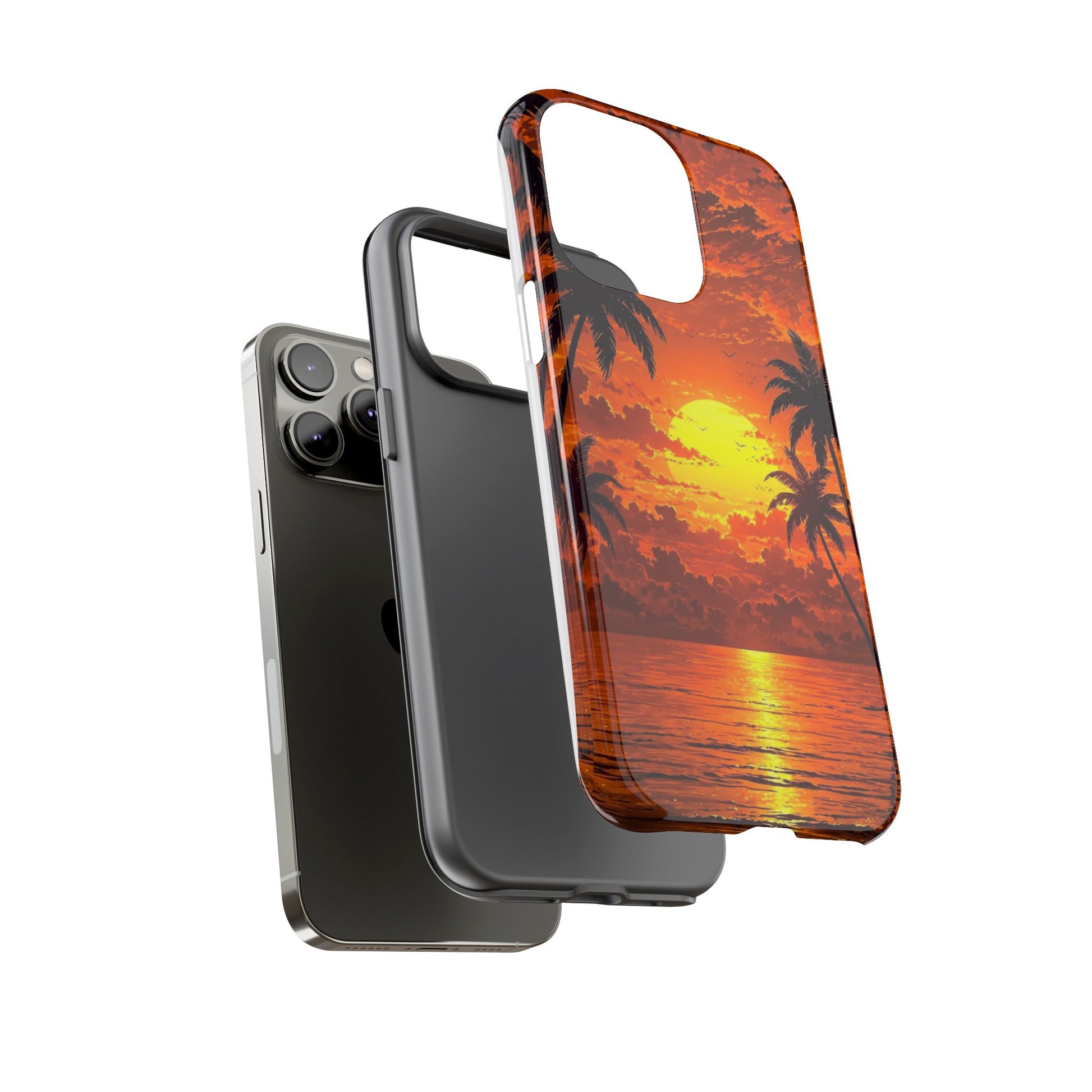 Beautiful Beach Sunset Tough Cases for iPhones, Samsung, and Pixel
