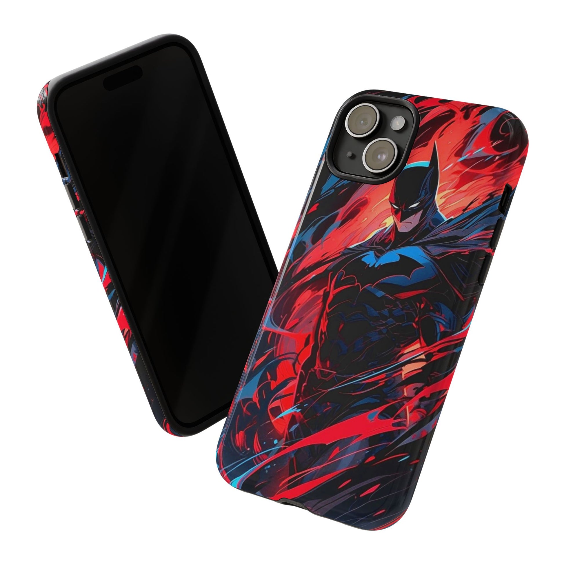 The Dark Knight Batman Art Tough Cases for iPhones, Samsung, and Pixel
